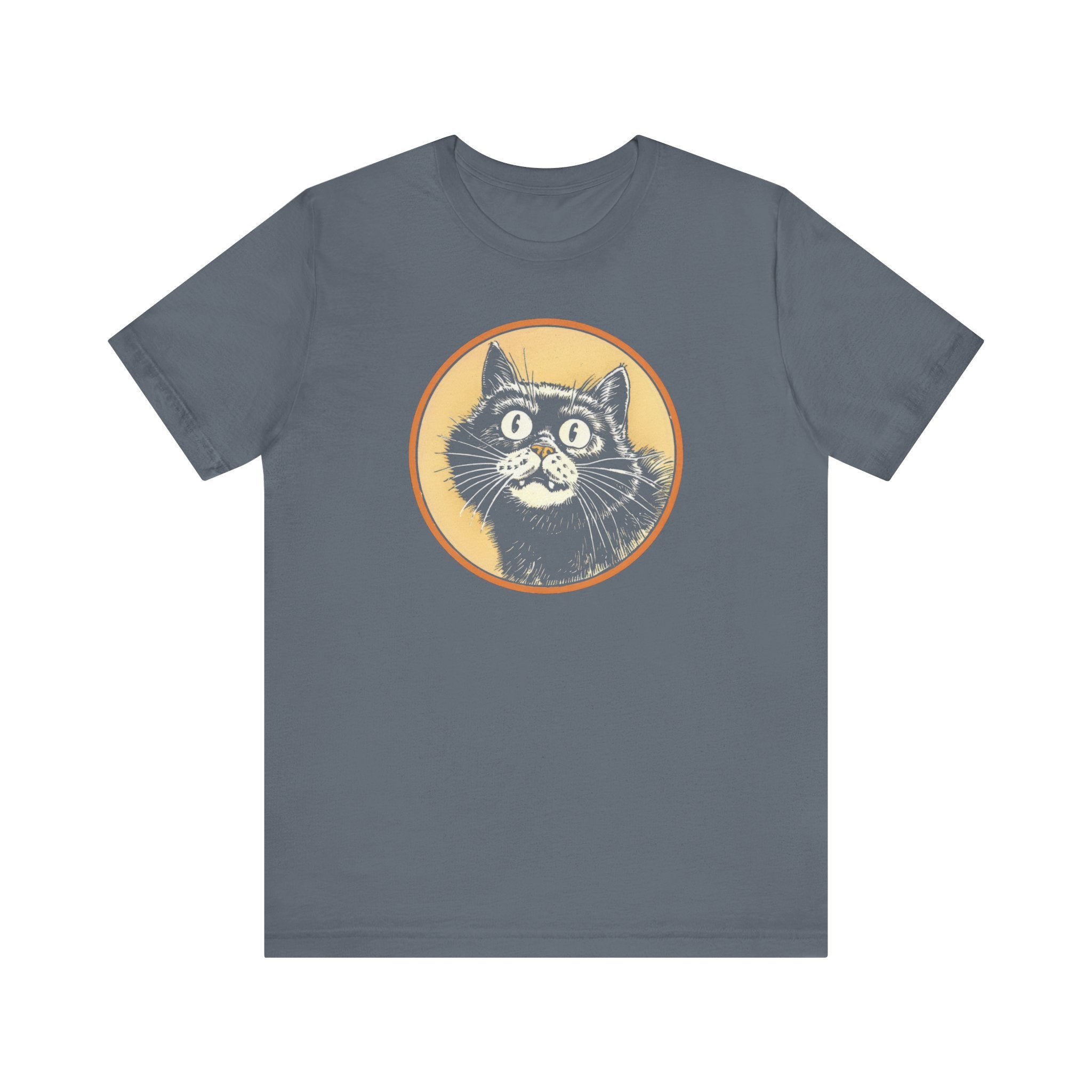 Happy Cat Graphic Tee – Vintage Style Cat Lover Shirt