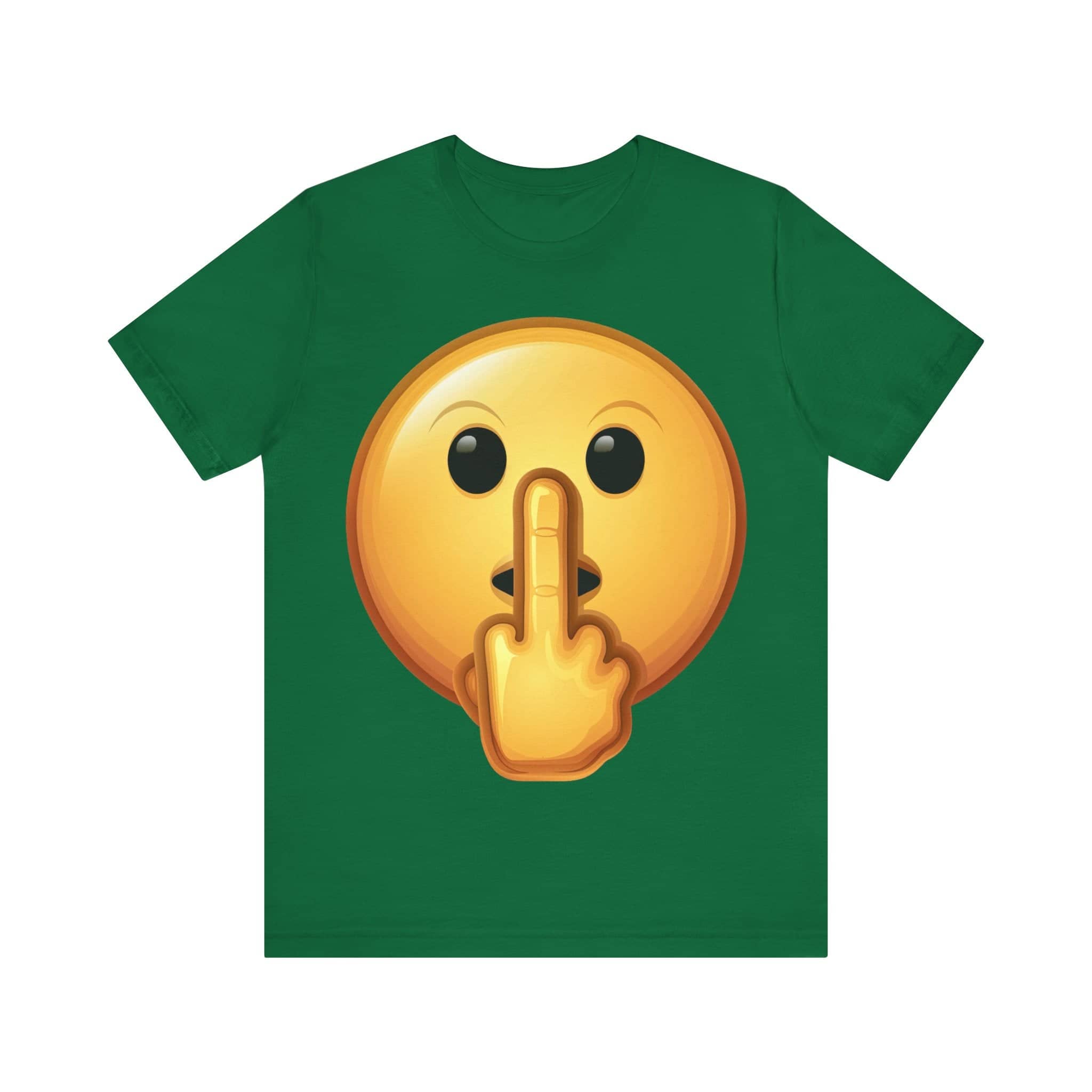 Middle Finger FU Shh Silent Protest Emoji Tee