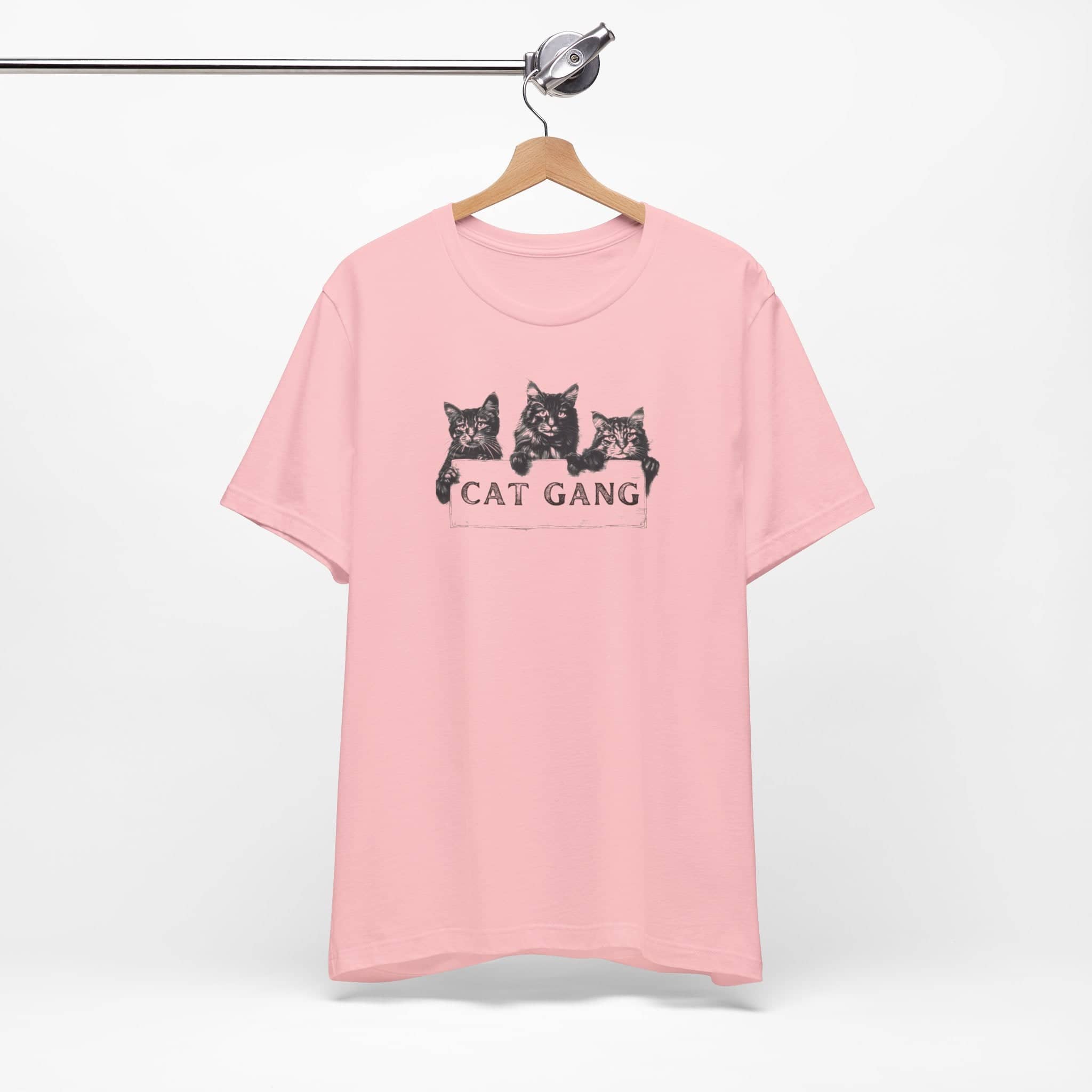 Cat Gang Shirt Funny Cat Lover Unisex Jersey Short Sleeve Tee