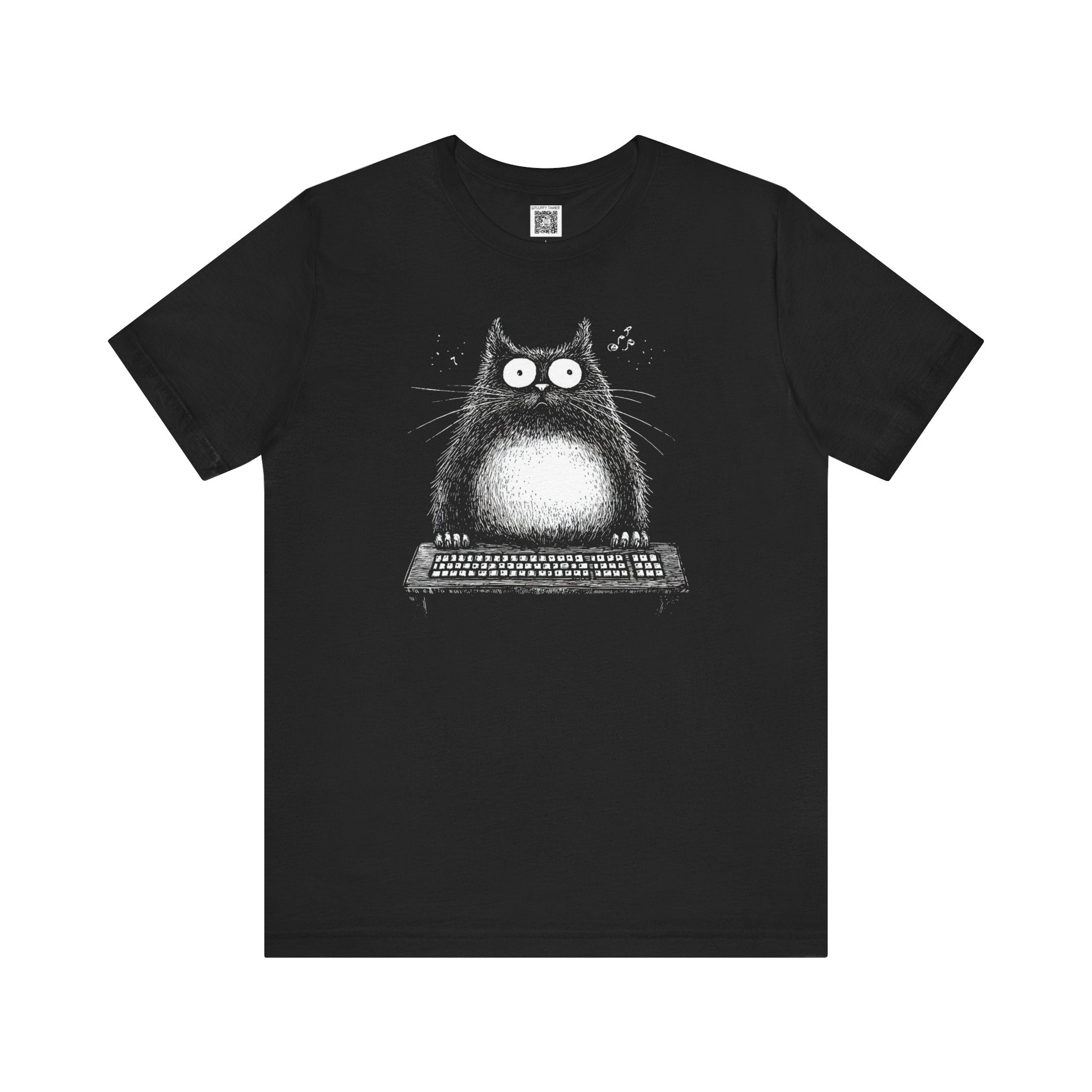 Whimsical Cat Keyboard T-Shirt