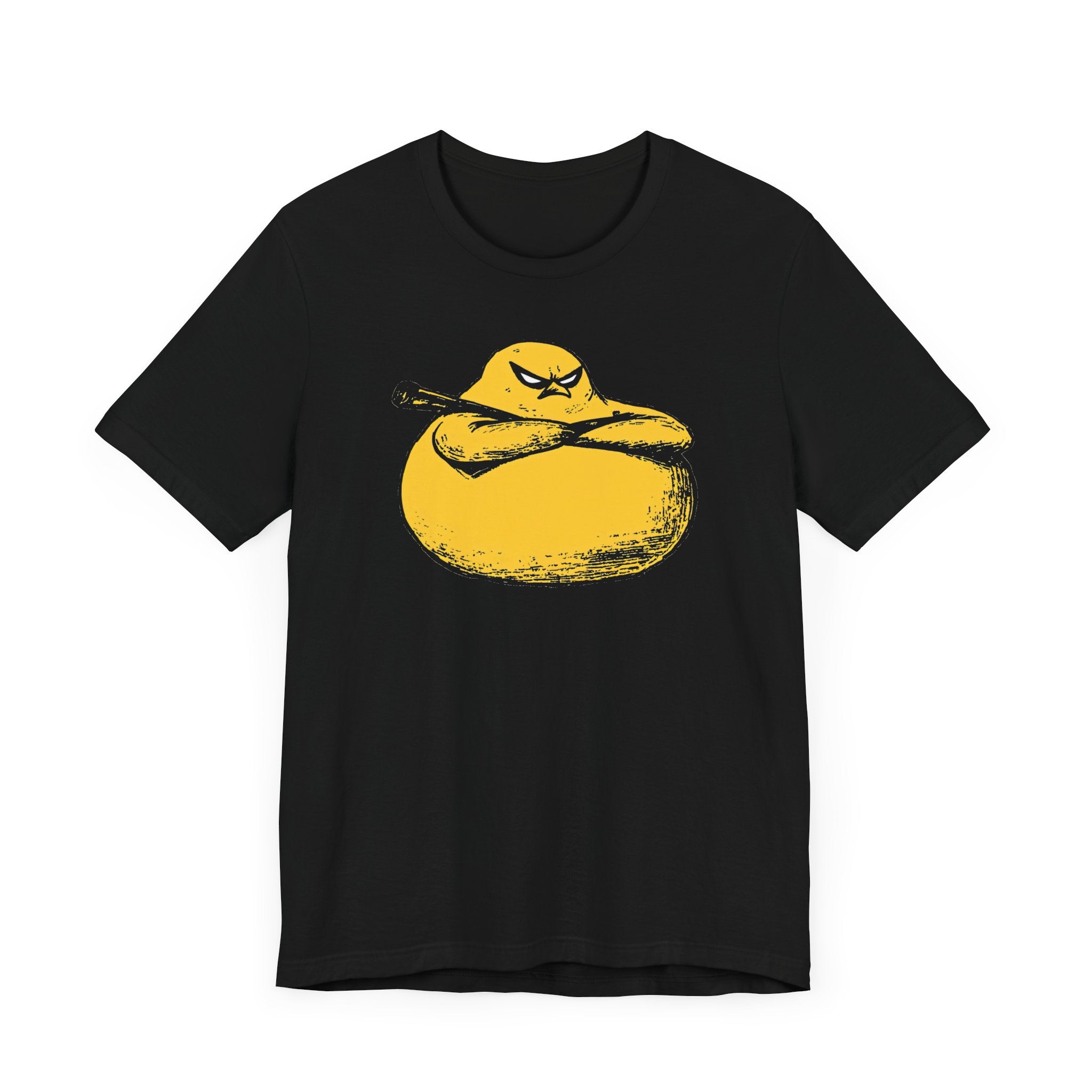 Tough Yellow Chicken Blob with Bat Graphic Tee