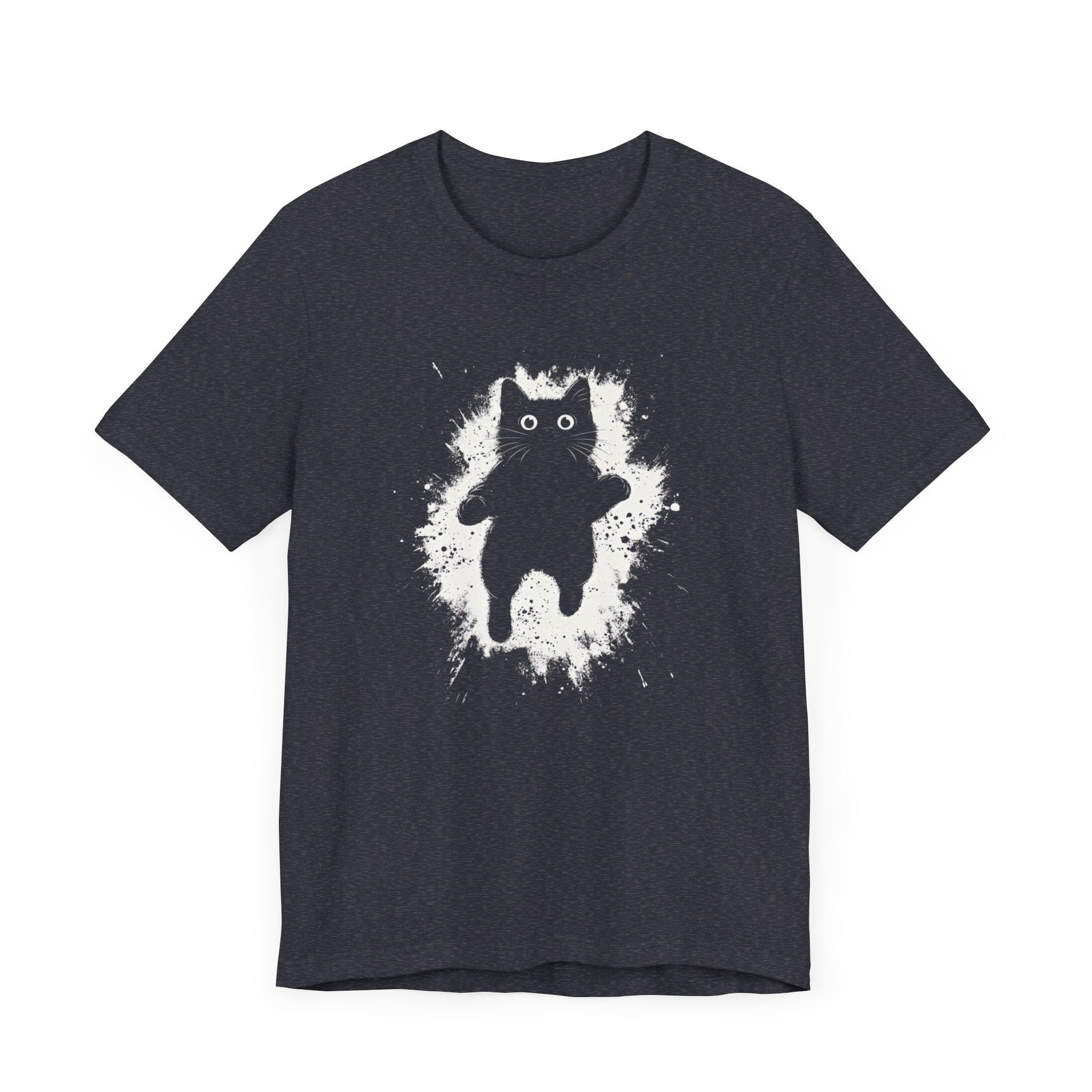 Floating Cat T-Shirt Minimalist and Quirky Design