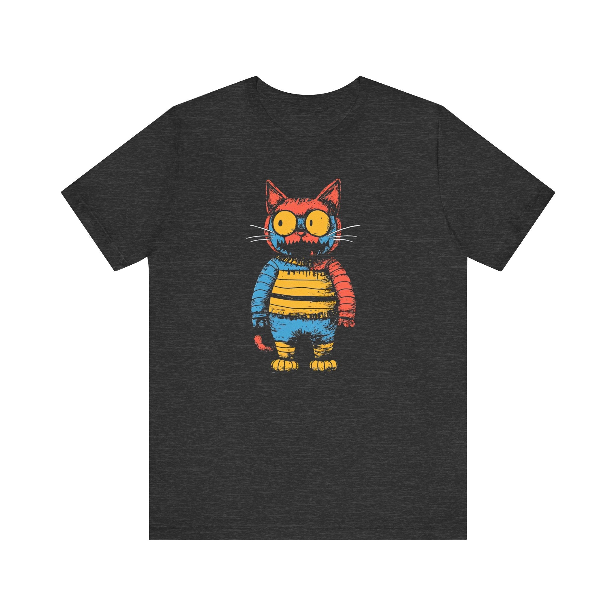 Colorful Striped Cat T-Shirt