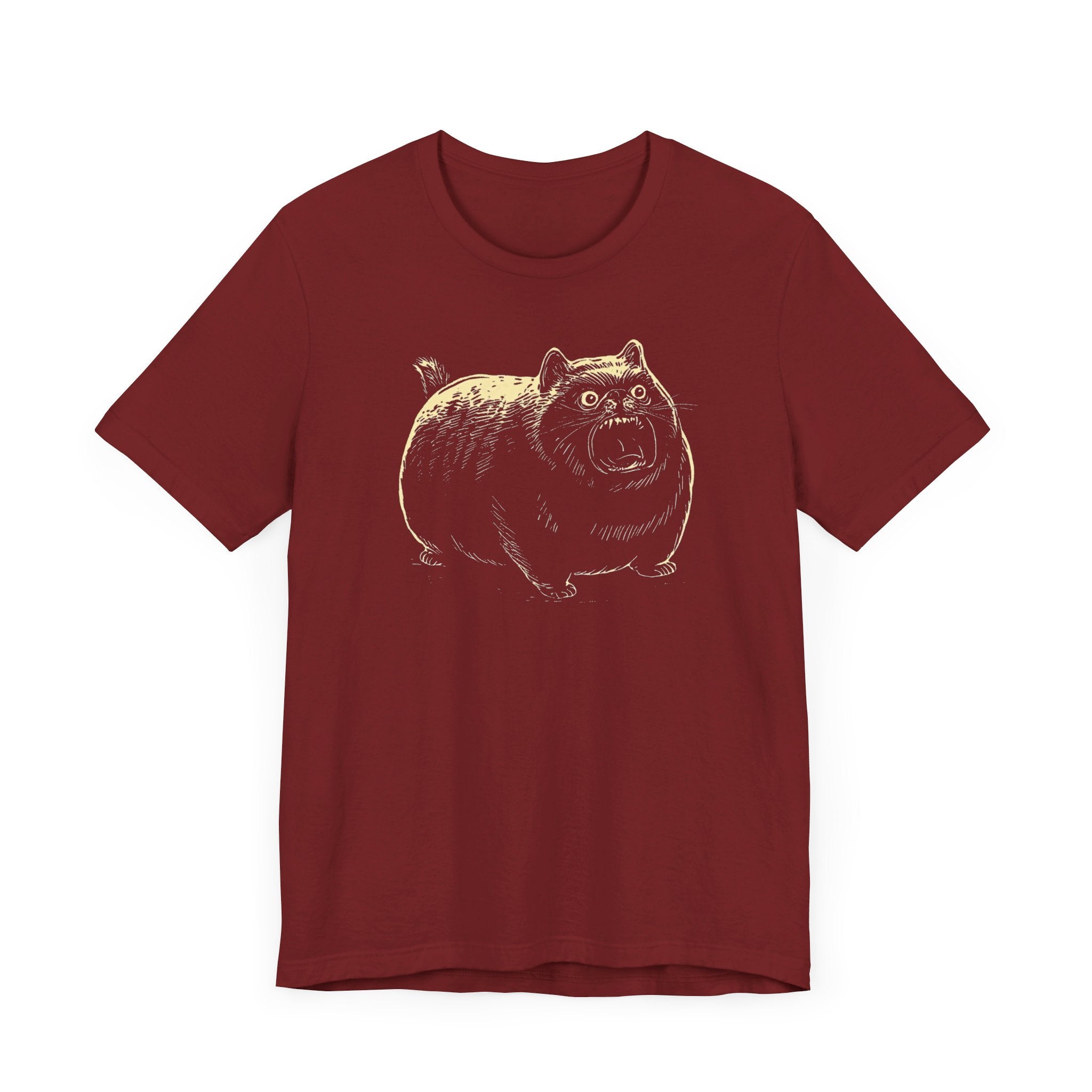 Angry Chubby Cat Graphic T-Shirt