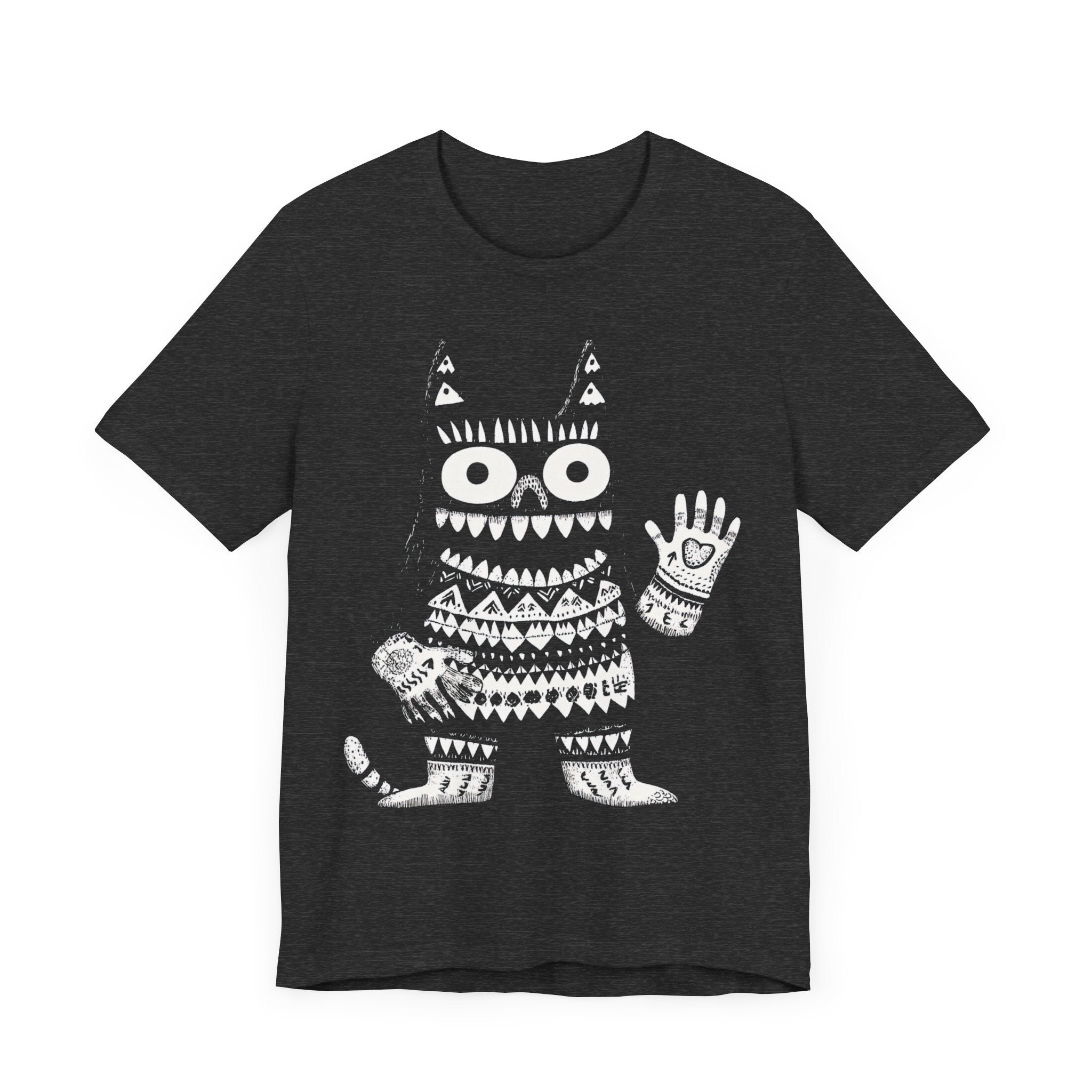 Tribal Pattern Cat Graphic Tee