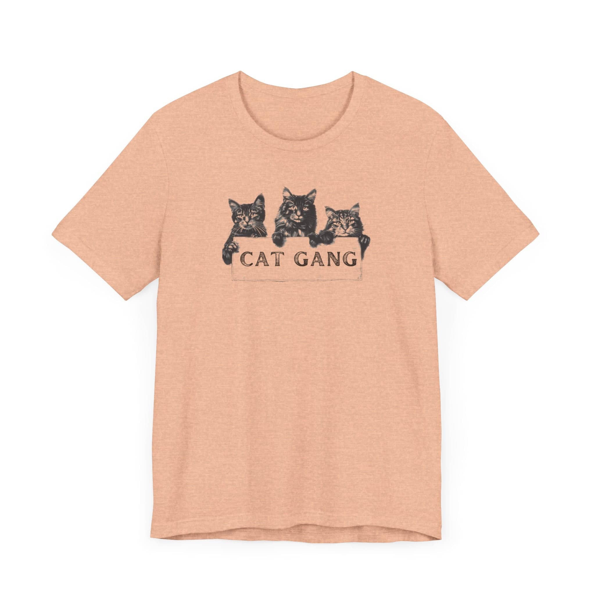 Cat Gang Shirt Funny Cat Lover Unisex Jersey Short Sleeve Tee