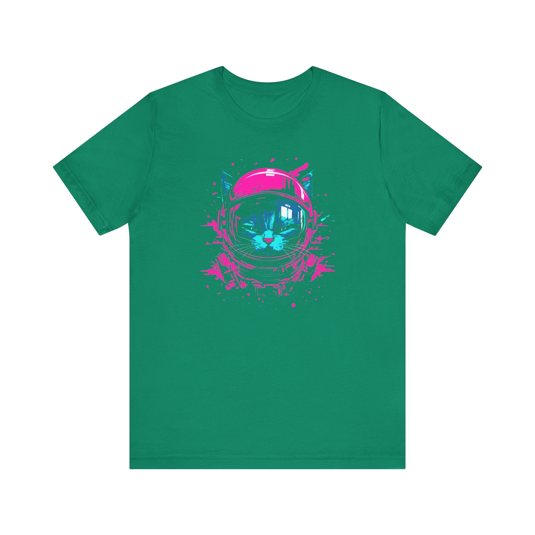 Neon Astronaut Cat T-Shirt