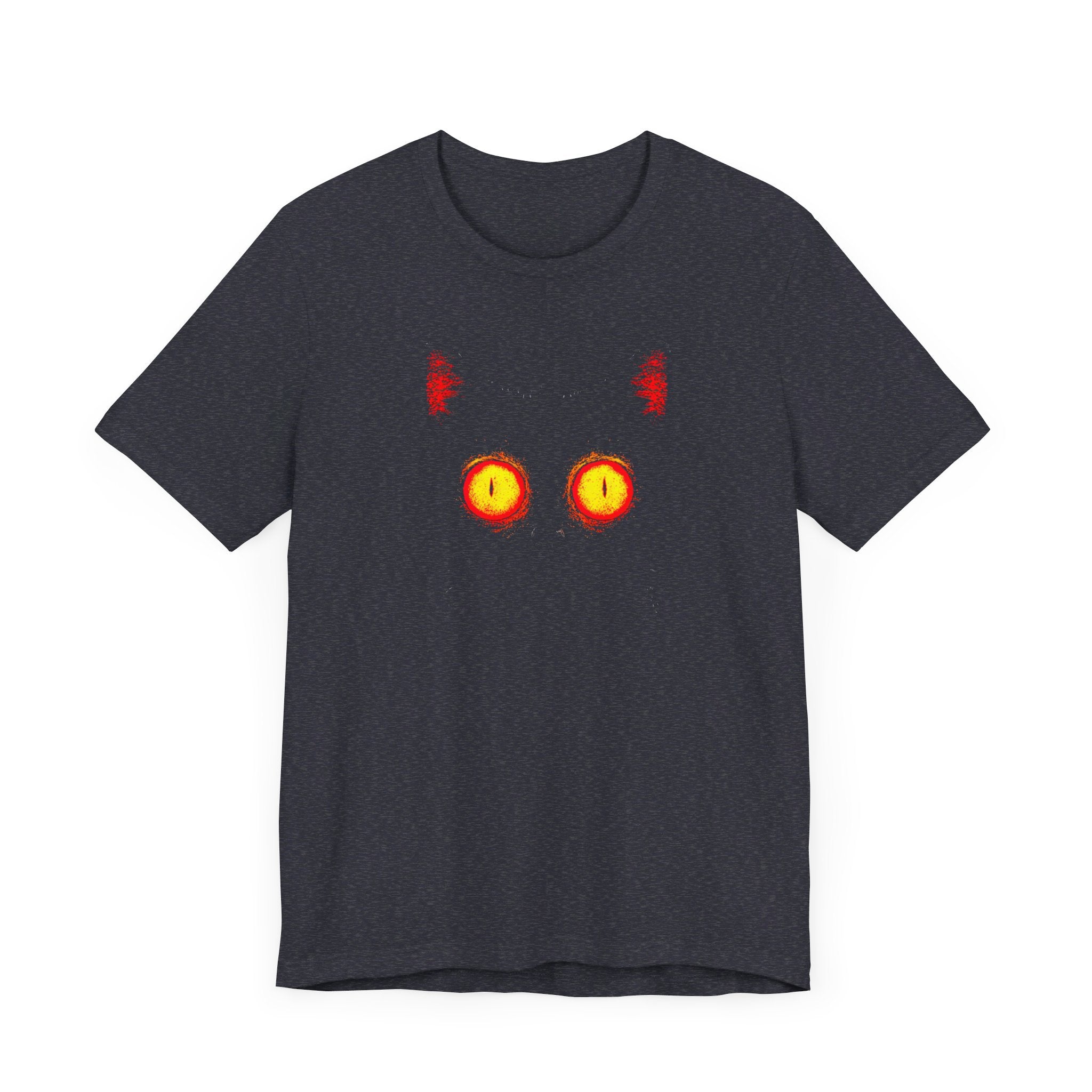 Glowing Cat Eyes T-Shirt – Mysterious Black Cat Tee