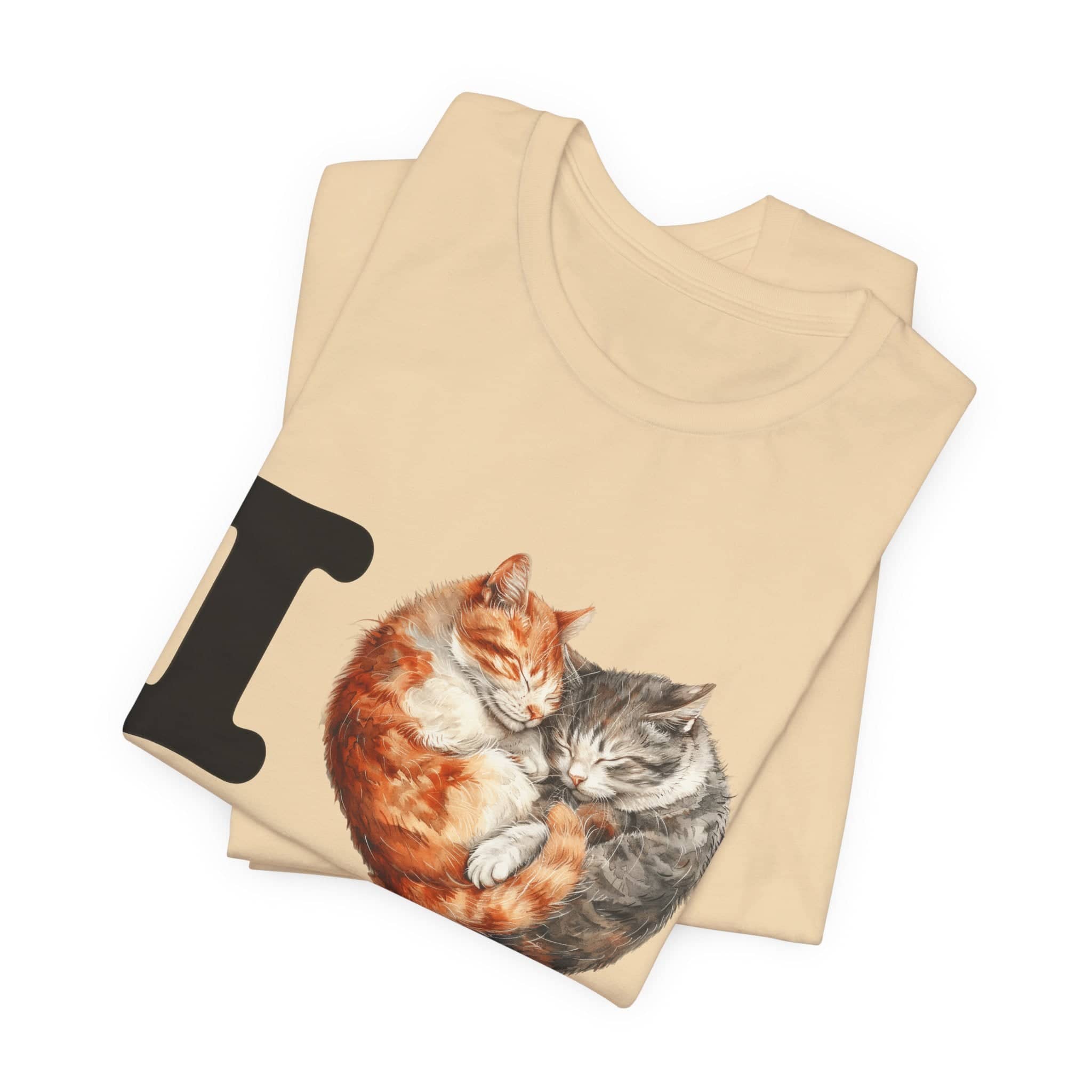 Feline Affection Tee - 'I Heart Cats' Cuddle Short Sleeve Tee