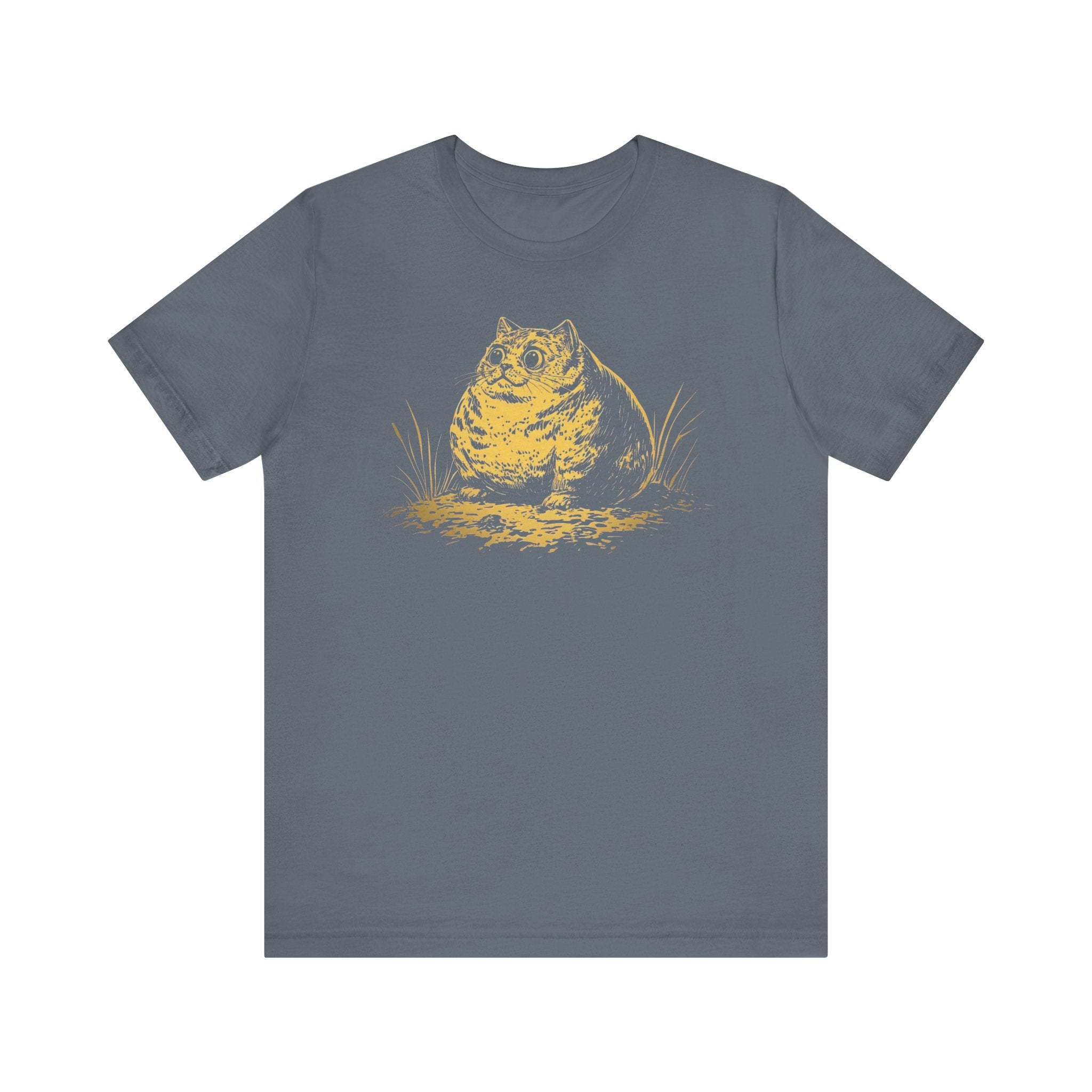 Chubby Cat in the Grass Graphic Tee