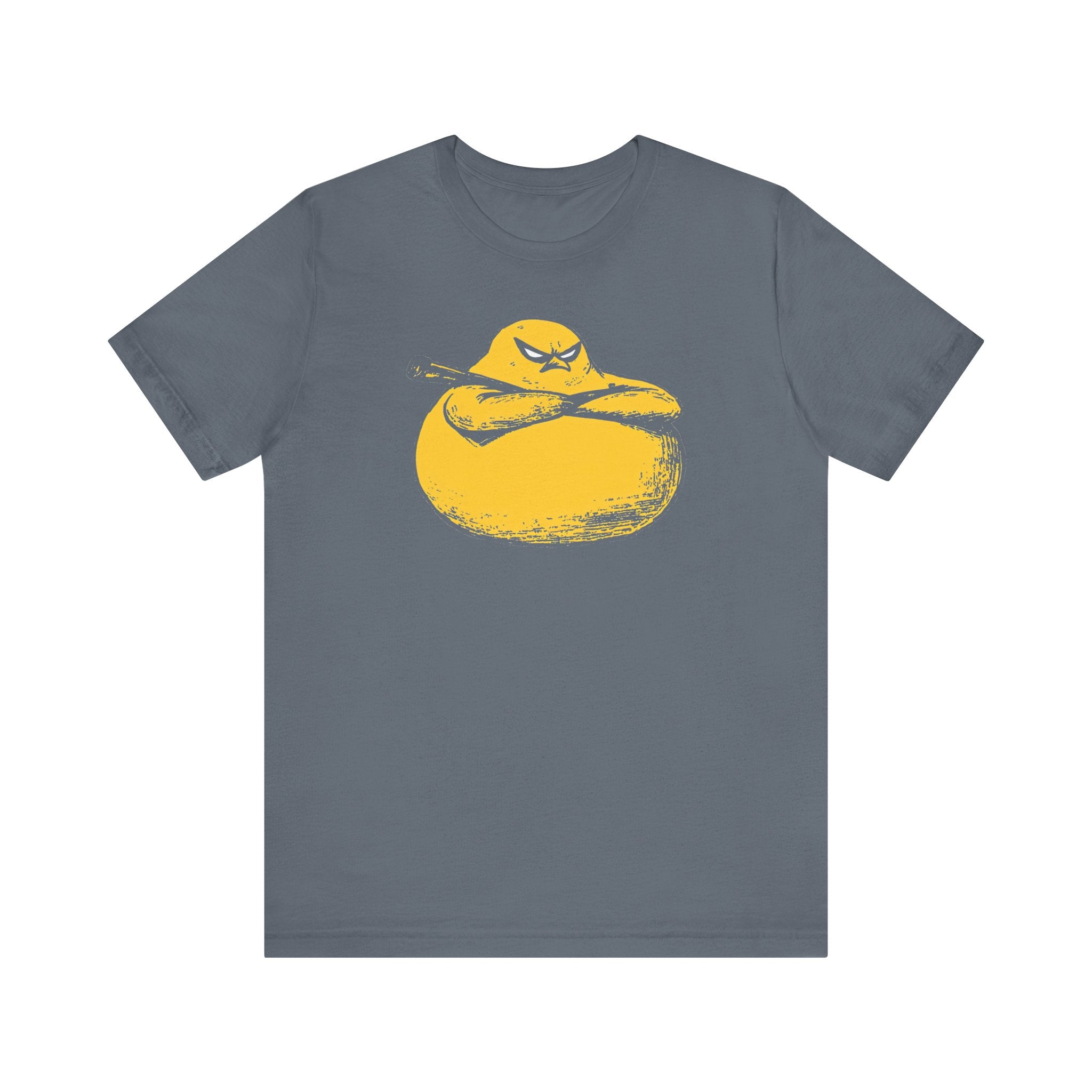 Tough Yellow Chicken Blob with Bat Graphic Tee
