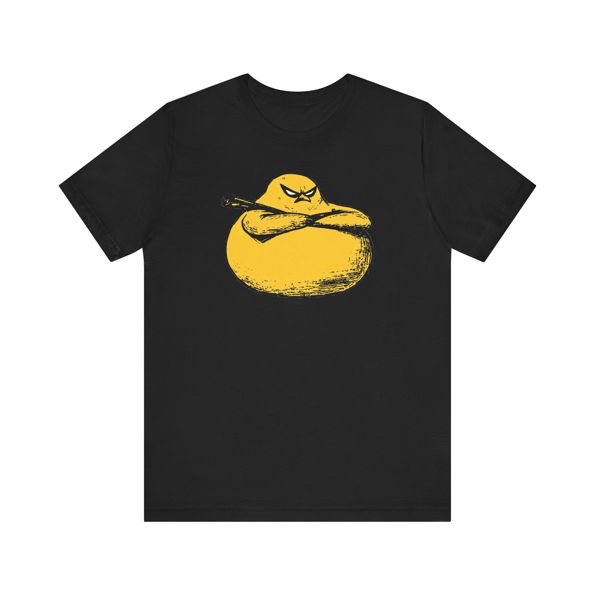 Tough Yellow Chicken Blob with Bat Graphic Tee