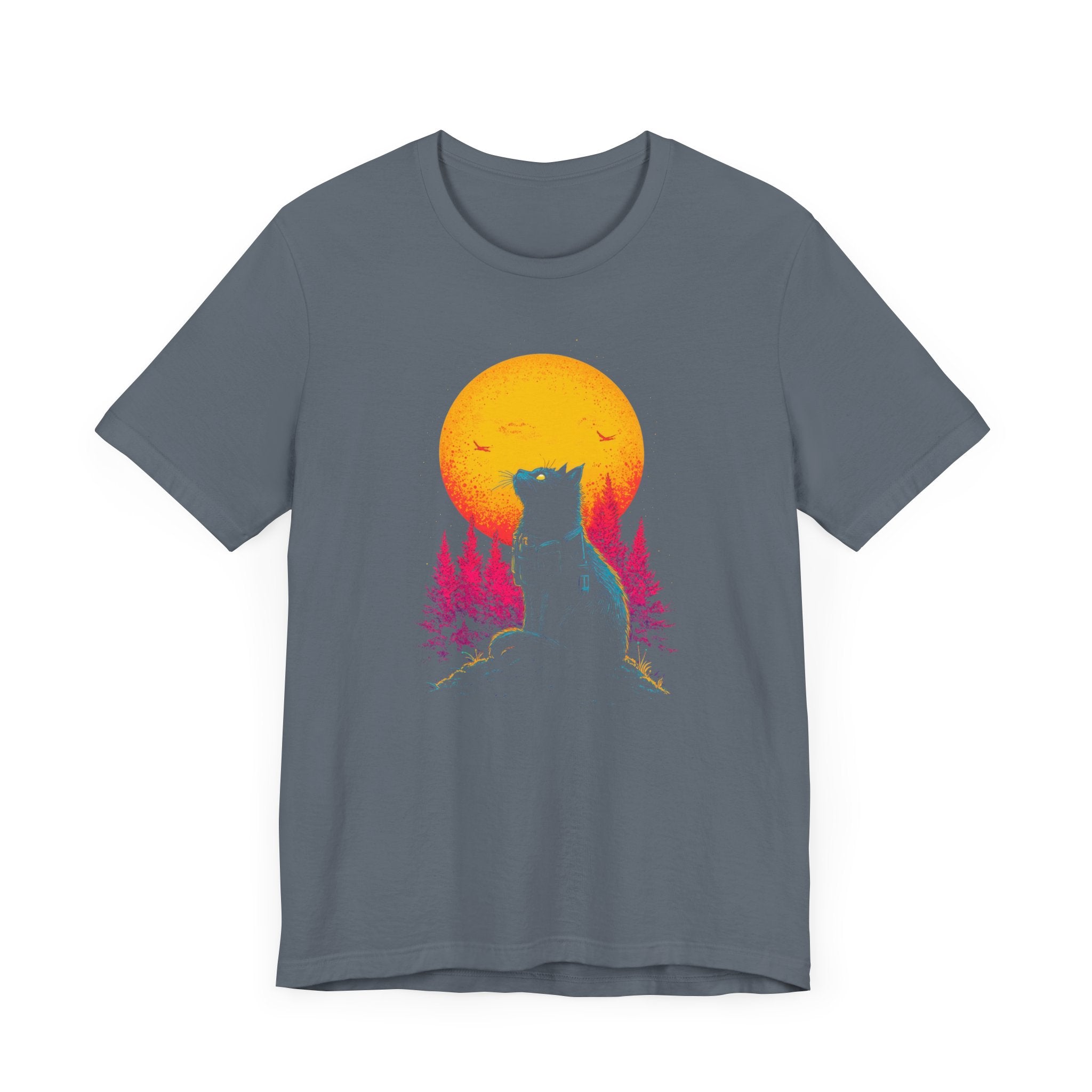Moonlit Adventure Cat T-Shirt