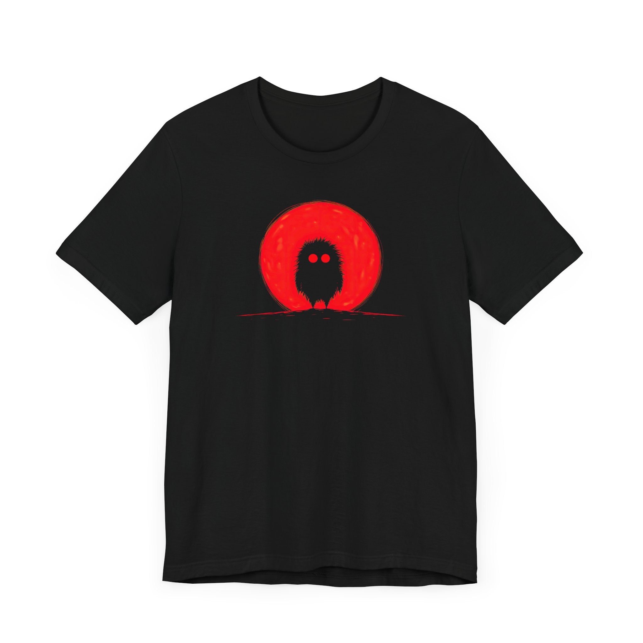 Red Moon Silhouette Creature Graphic Tee