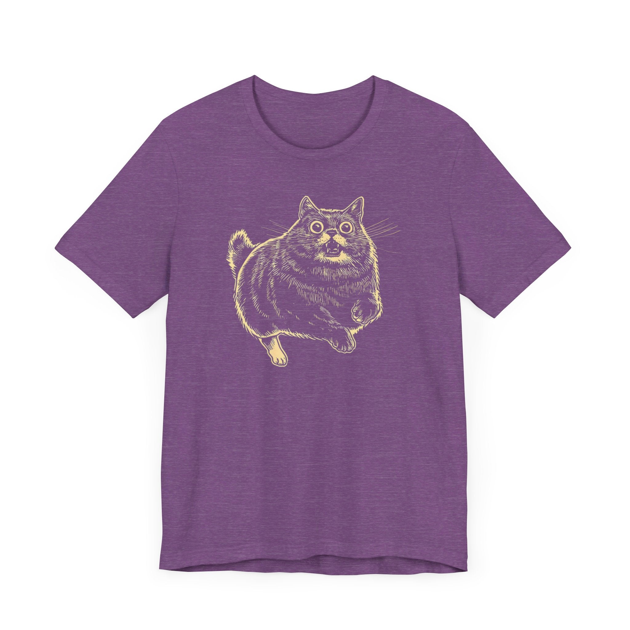 Surprised Cat in Action T-Shirt – Quirky Cat Lover’s Tee