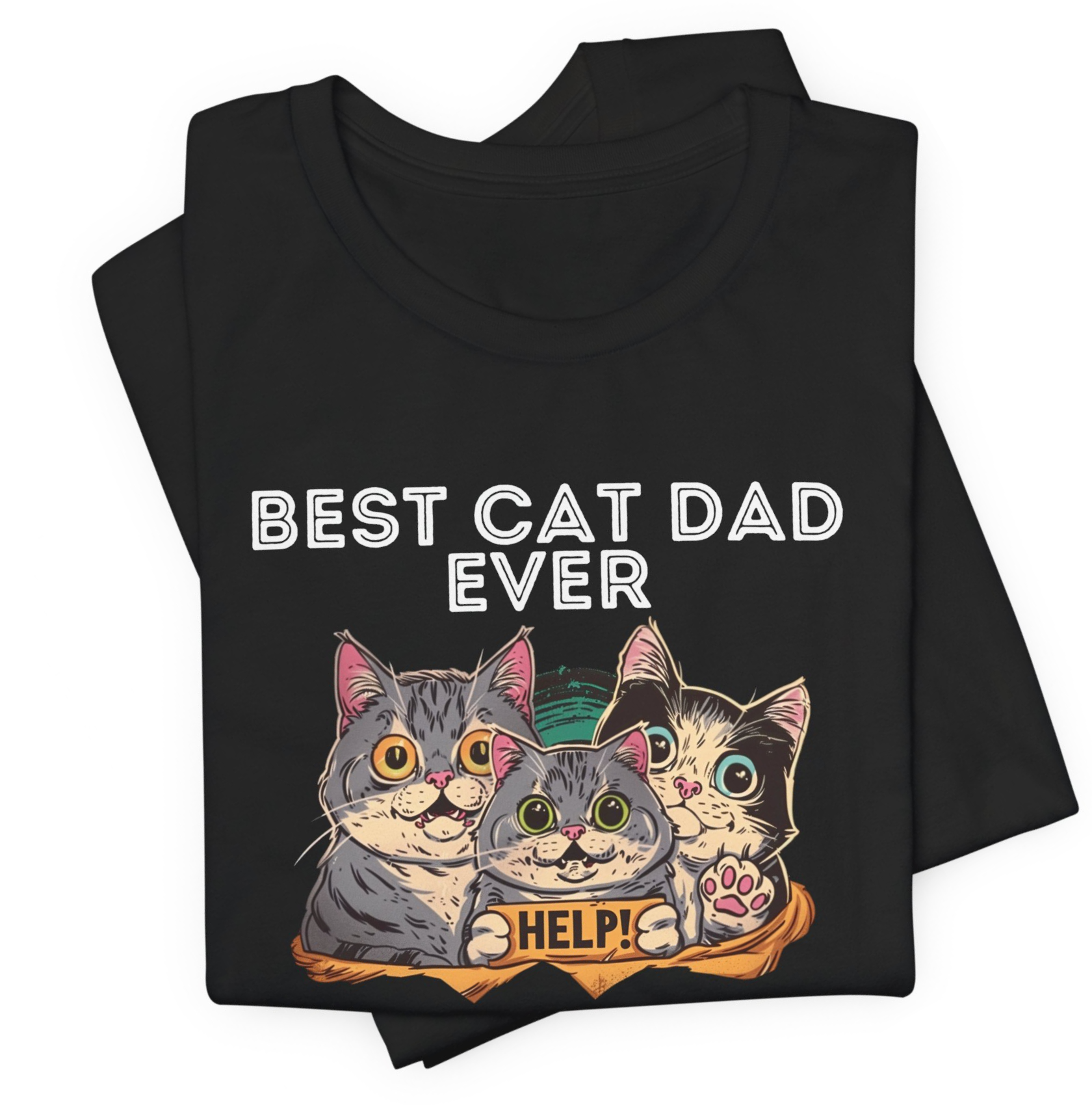 Best Cat Dad Ever Funny Cat Lover Shirt
