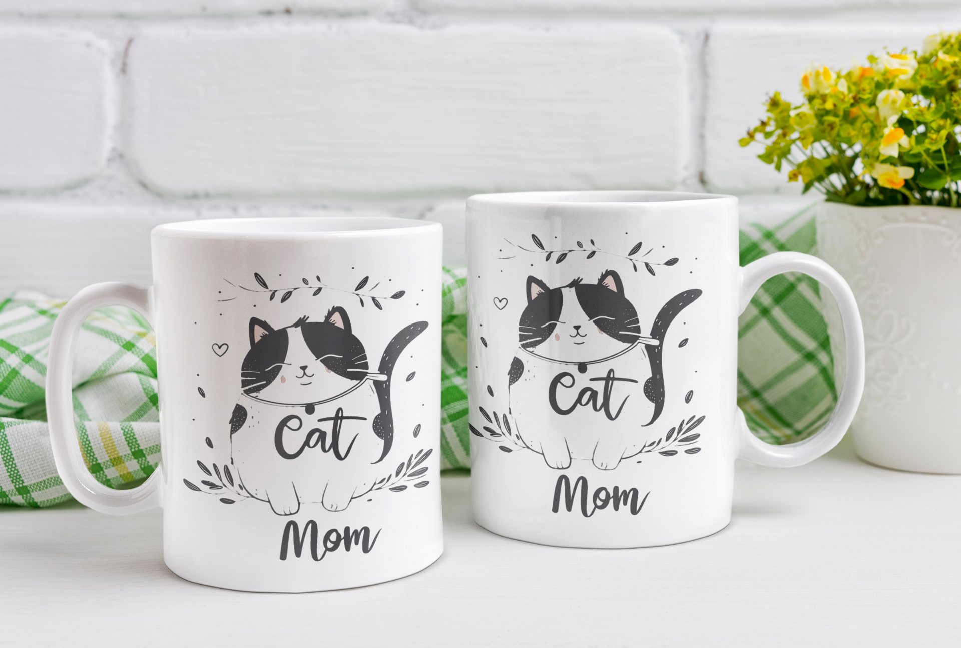 Cat Mom 11oz White Mug