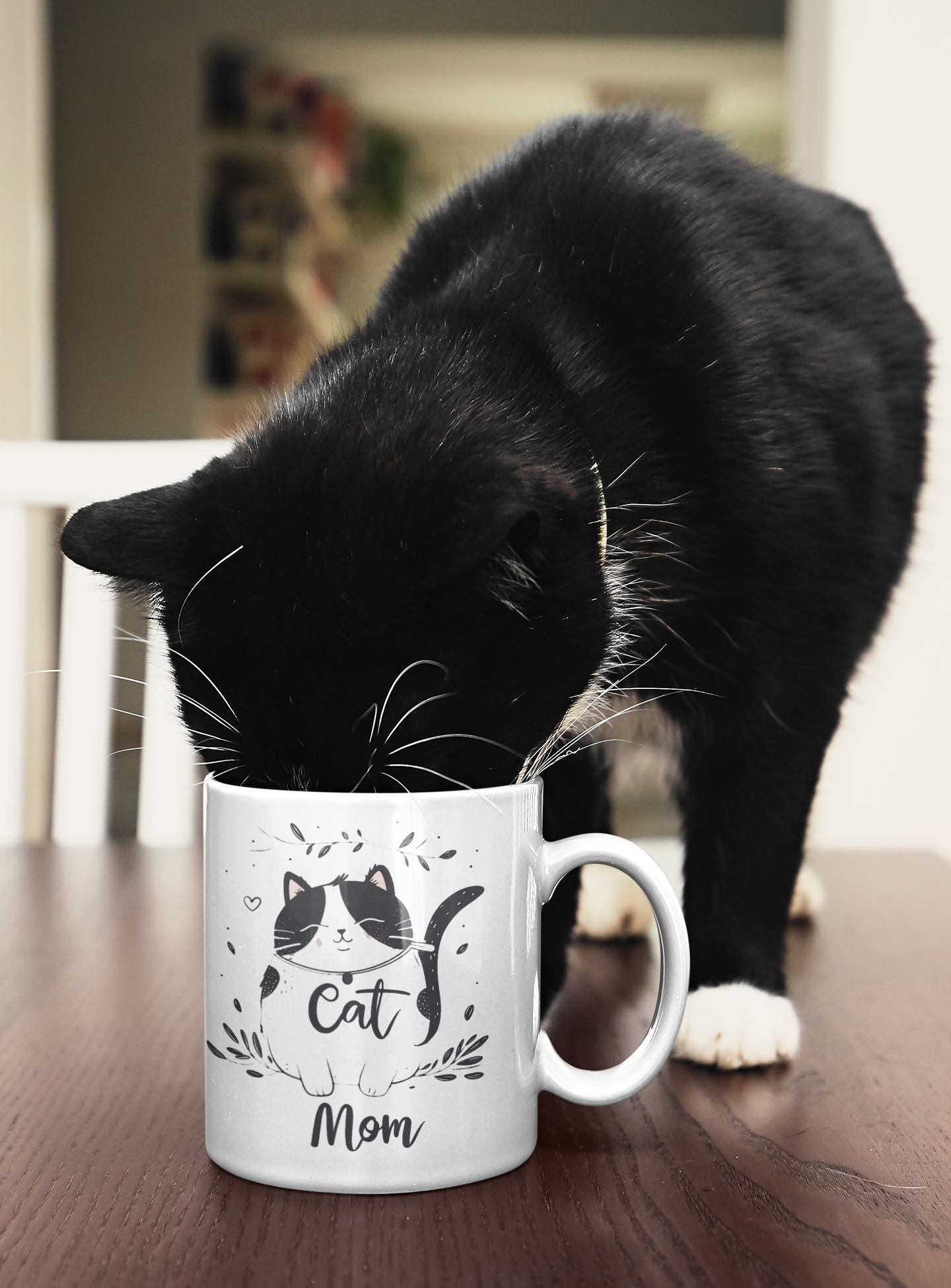 Cat Mom 11oz White Mug