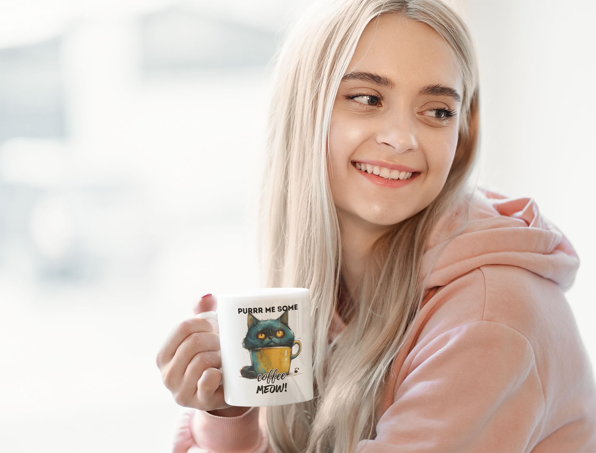 Purr Me Some Coffee 11oz White Mug