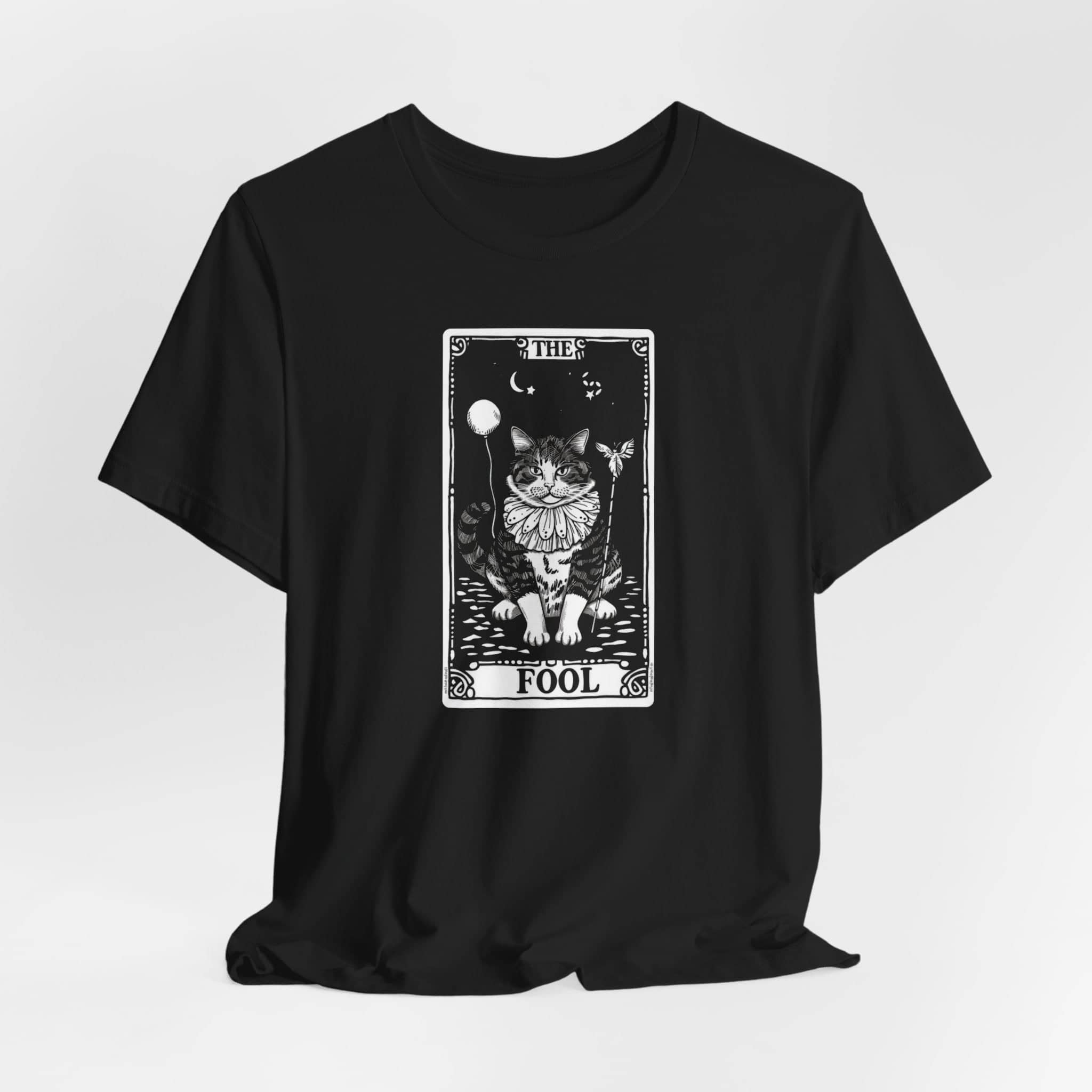 The Fool Tarot Card Cat Graphic Tee