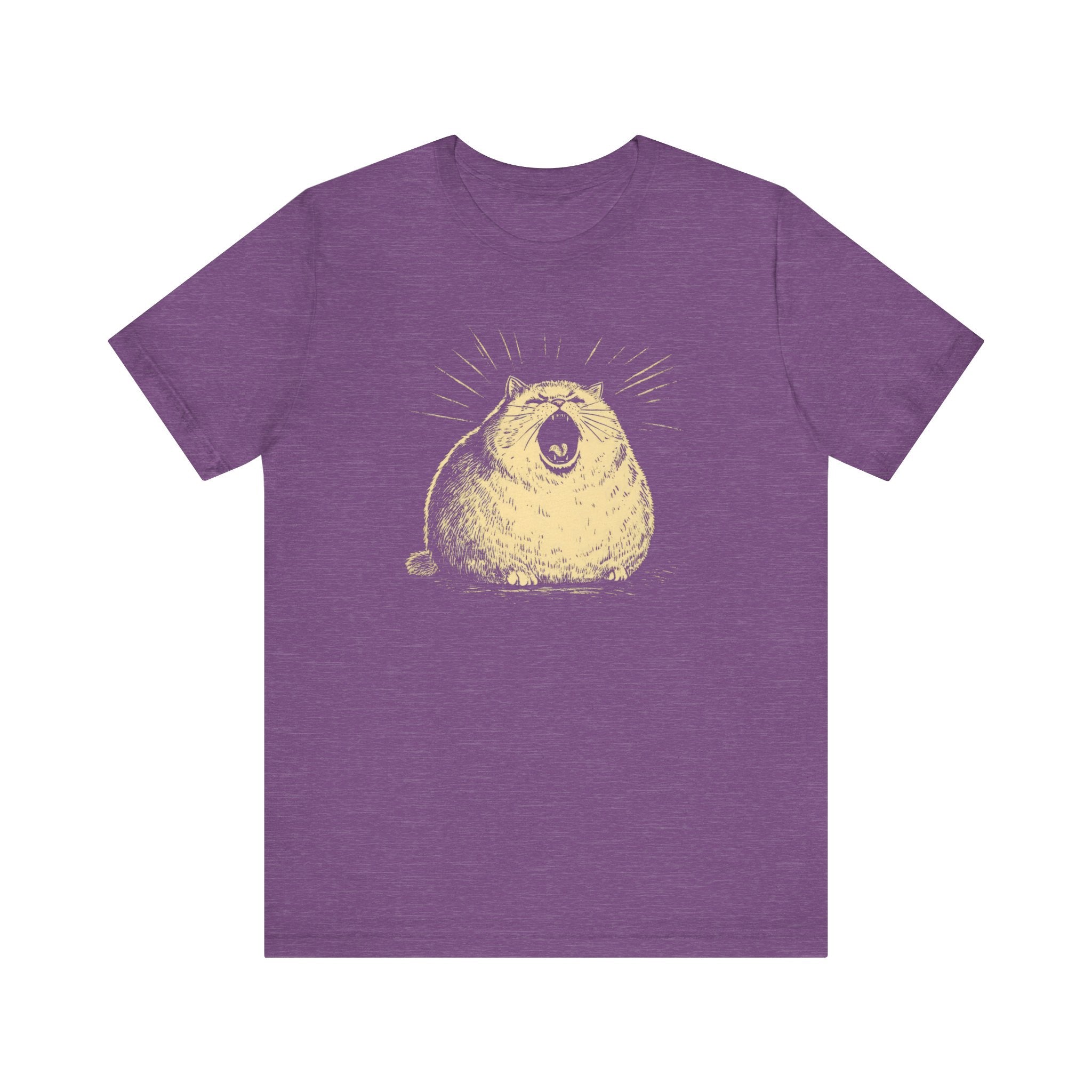 Yawning Chubby Cat Graphic Tee