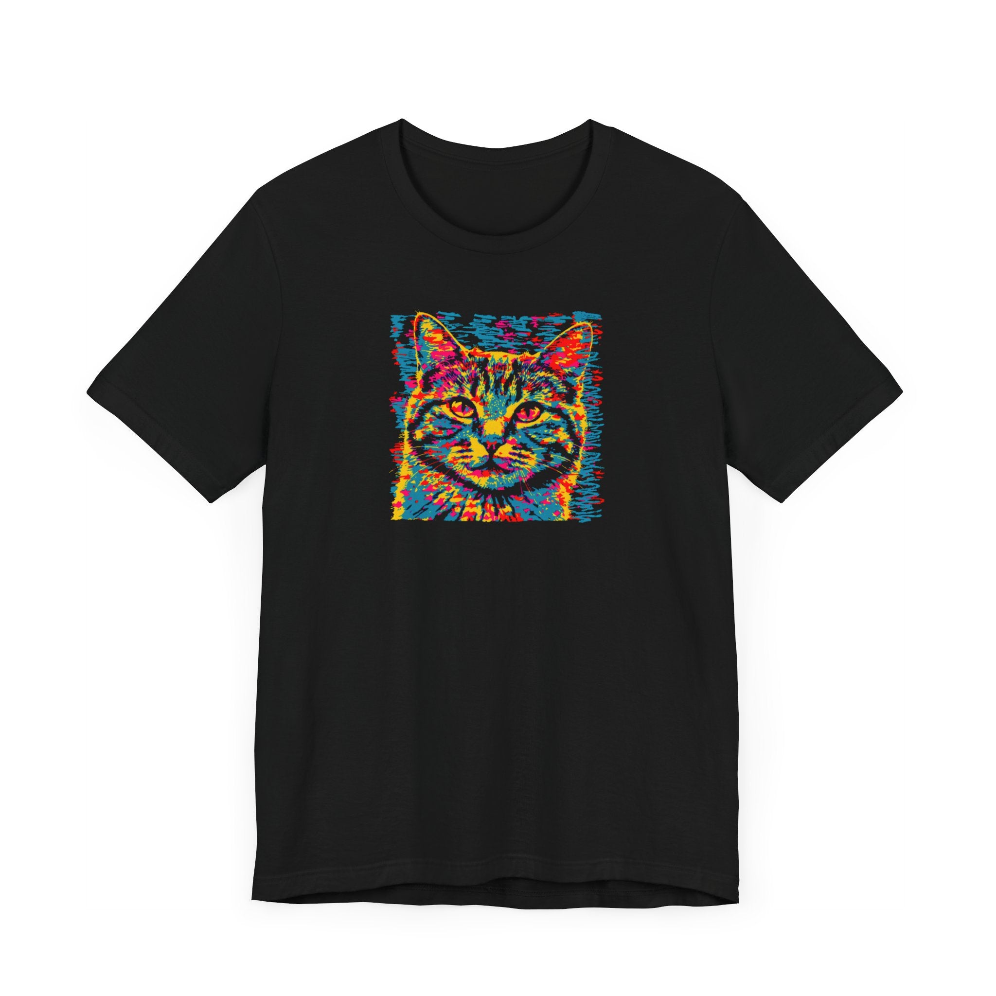 Vibrant Abstract Cat T-Shirt