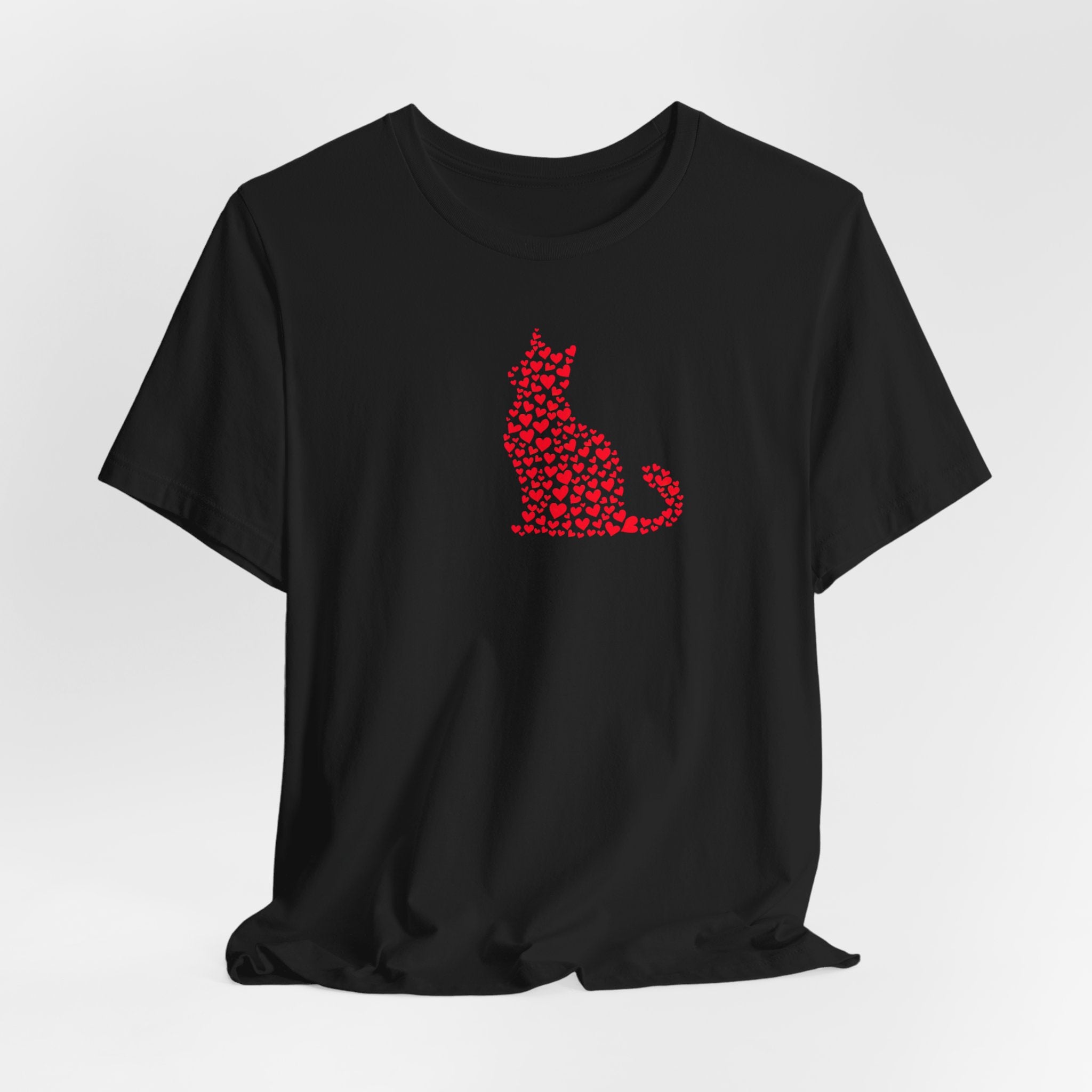Heart Cat Silhouette T-Shirt