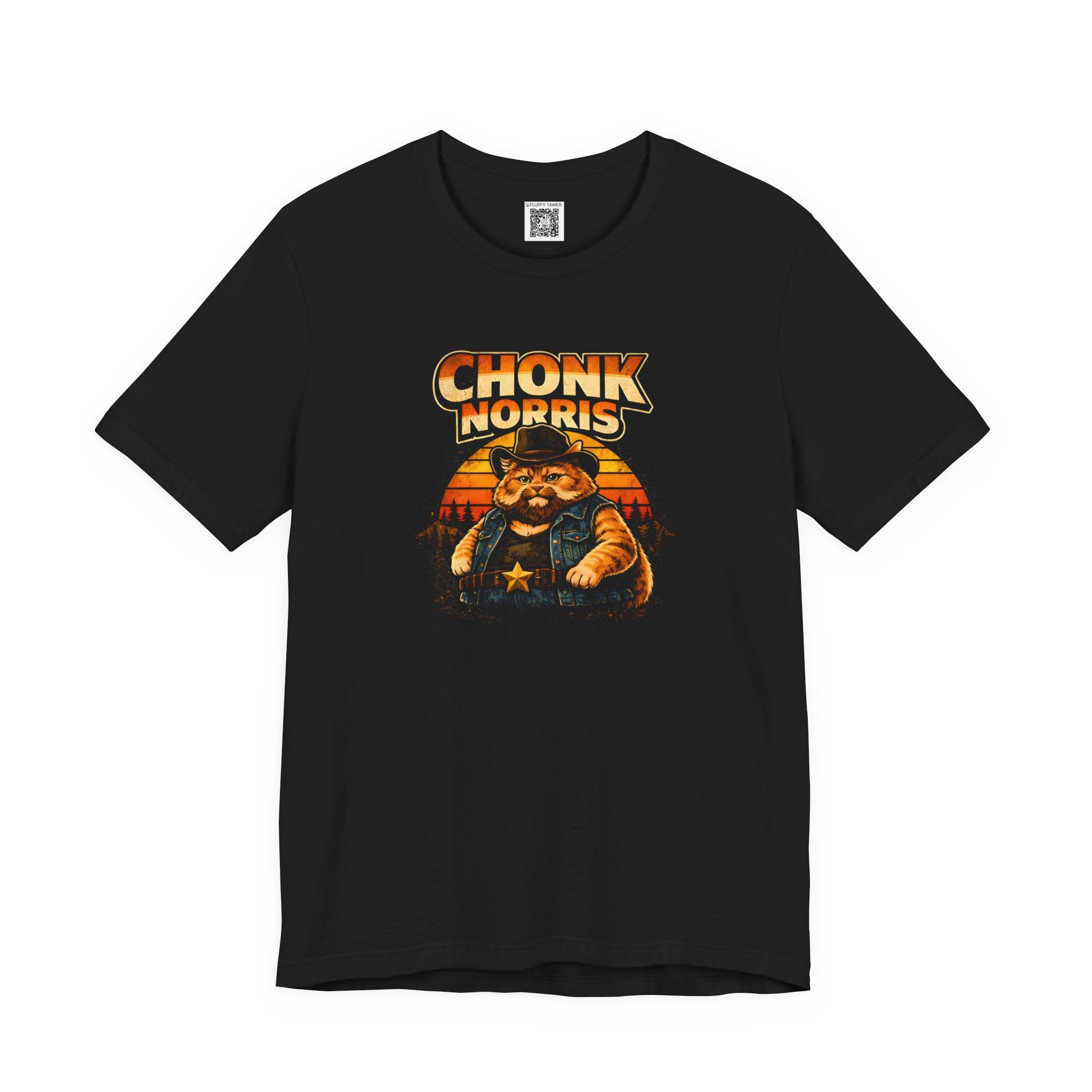 Chonk Norris Cat T-Shirt | Funny Chunky Cat Meme Tee Gift for Cat Lovers