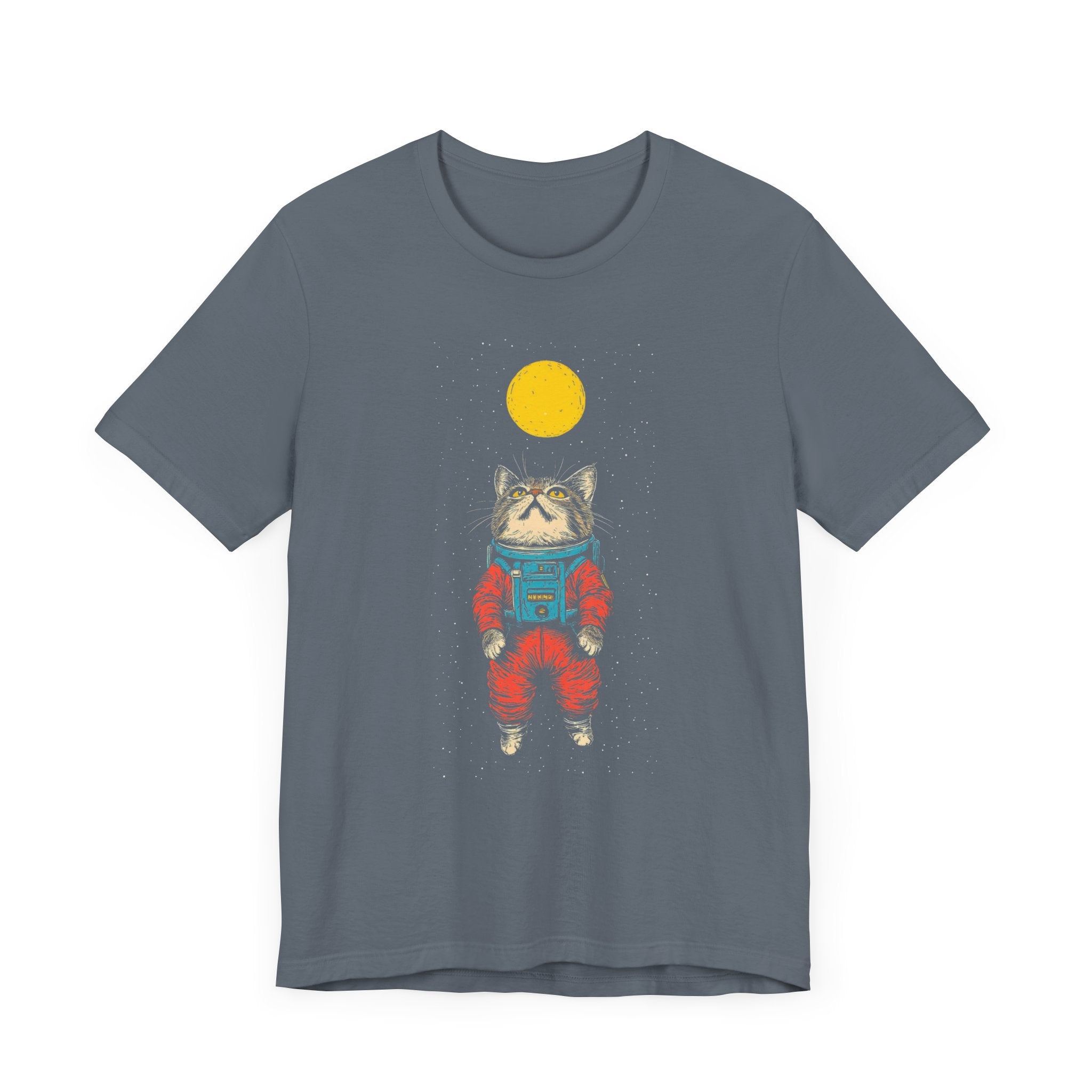 Cat Astronaut Under the Moon Graphic Tee