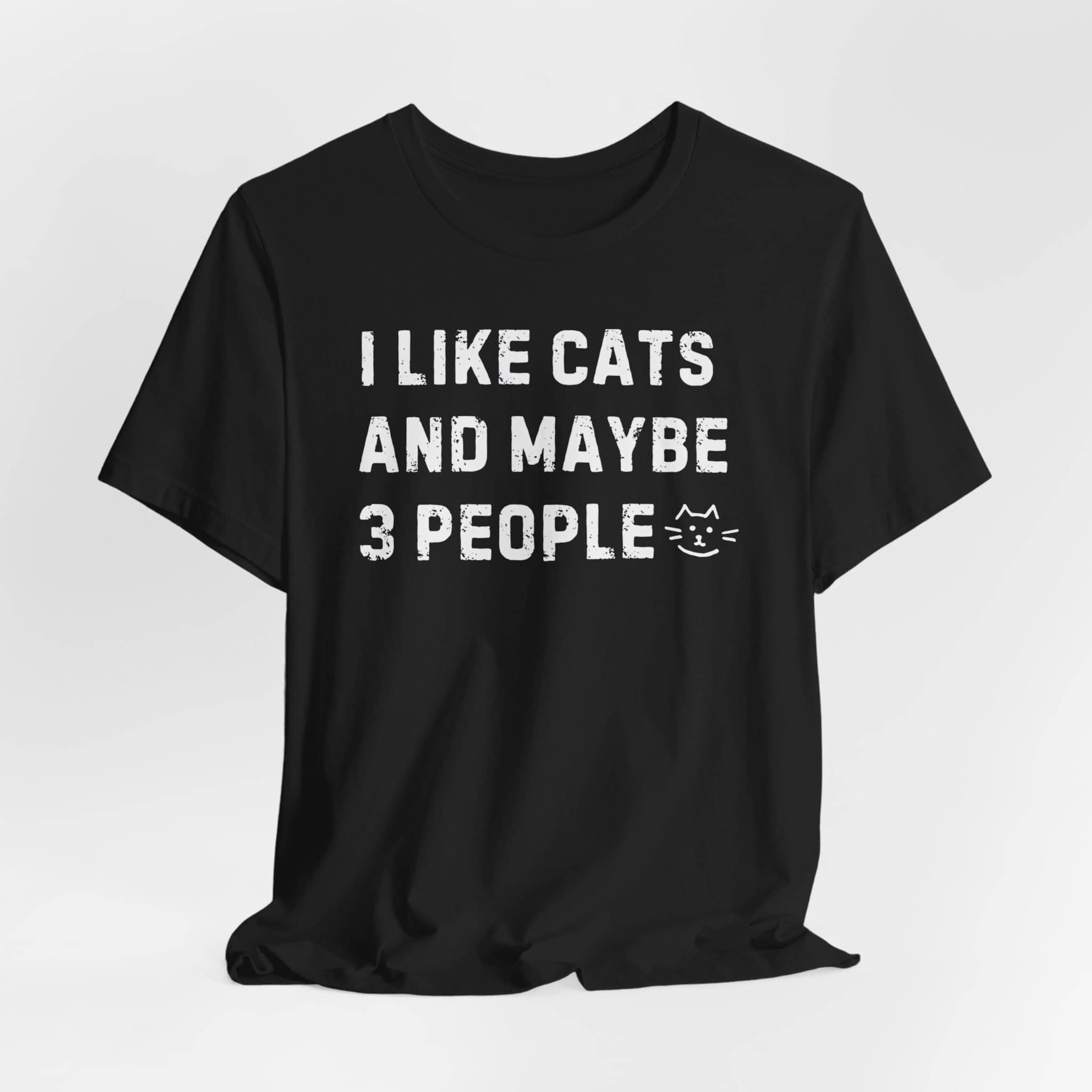 I Like Cats and Maybe 3 People Funny Tee