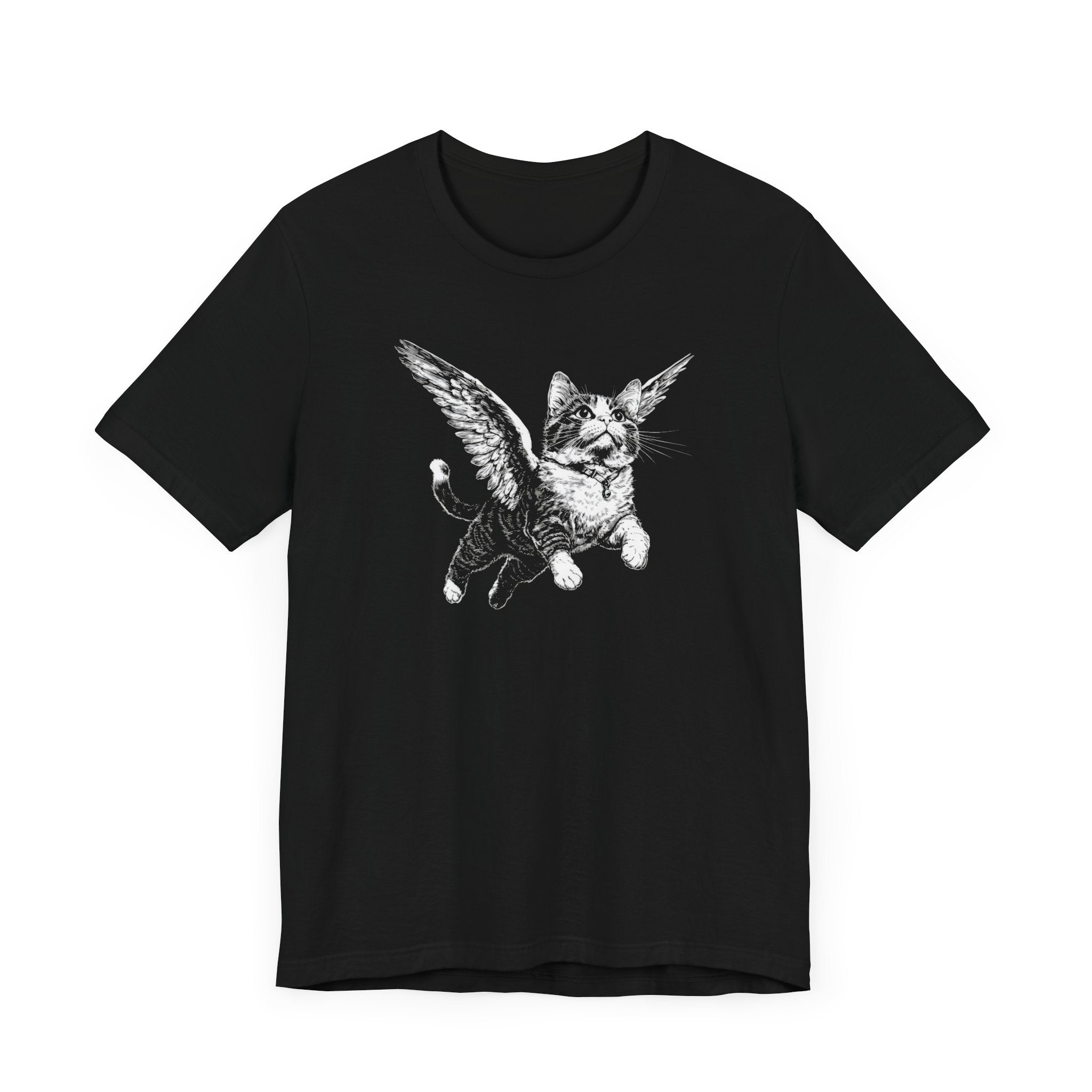 Flying Cat with Wings Graphic T-Shirt