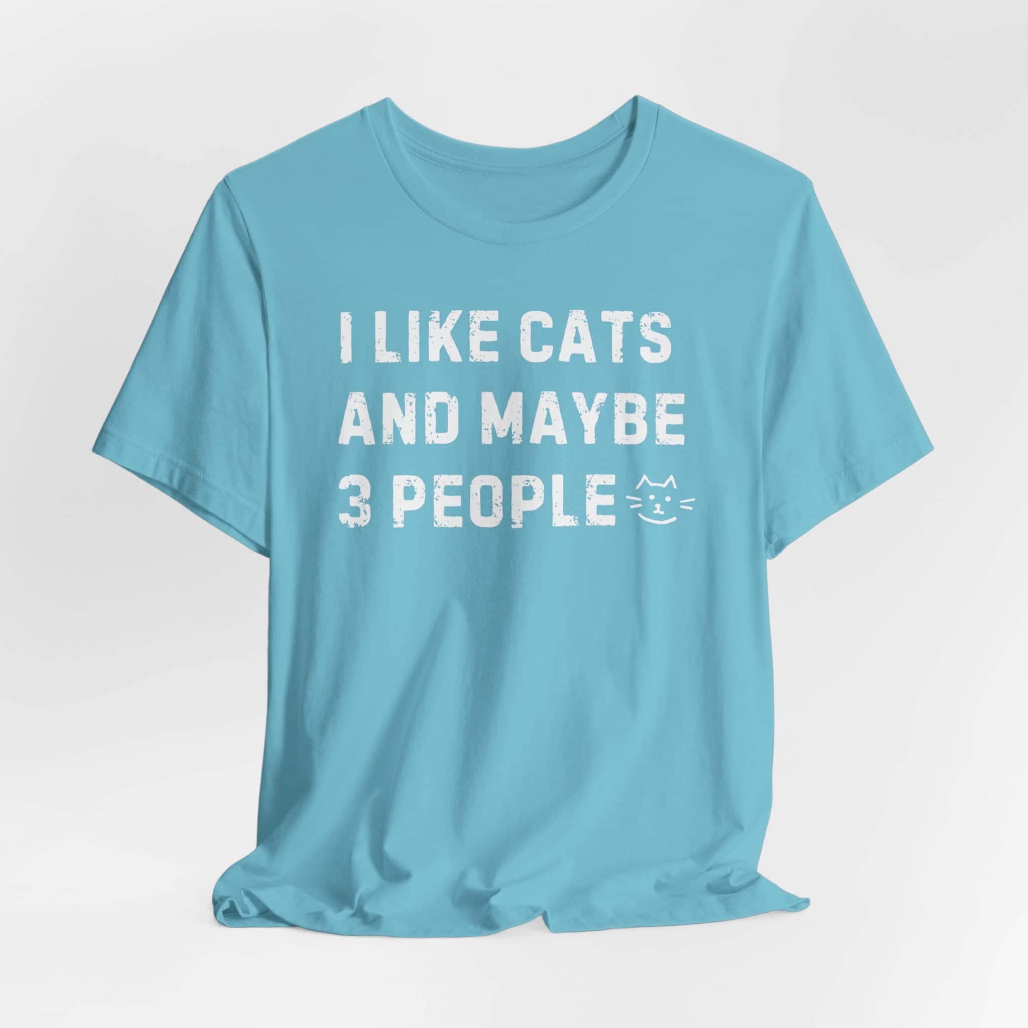 I Like Cats and Maybe 3 People Funny Tee