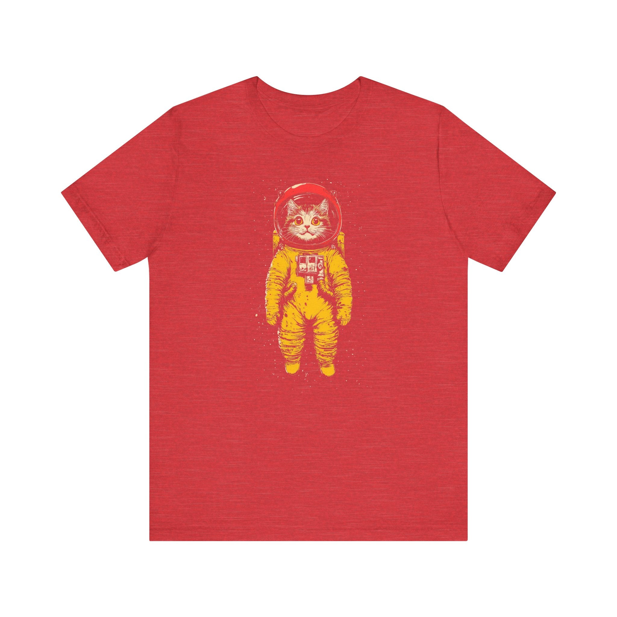 Yellow Space Suit Cat Astronaut Graphic Tee