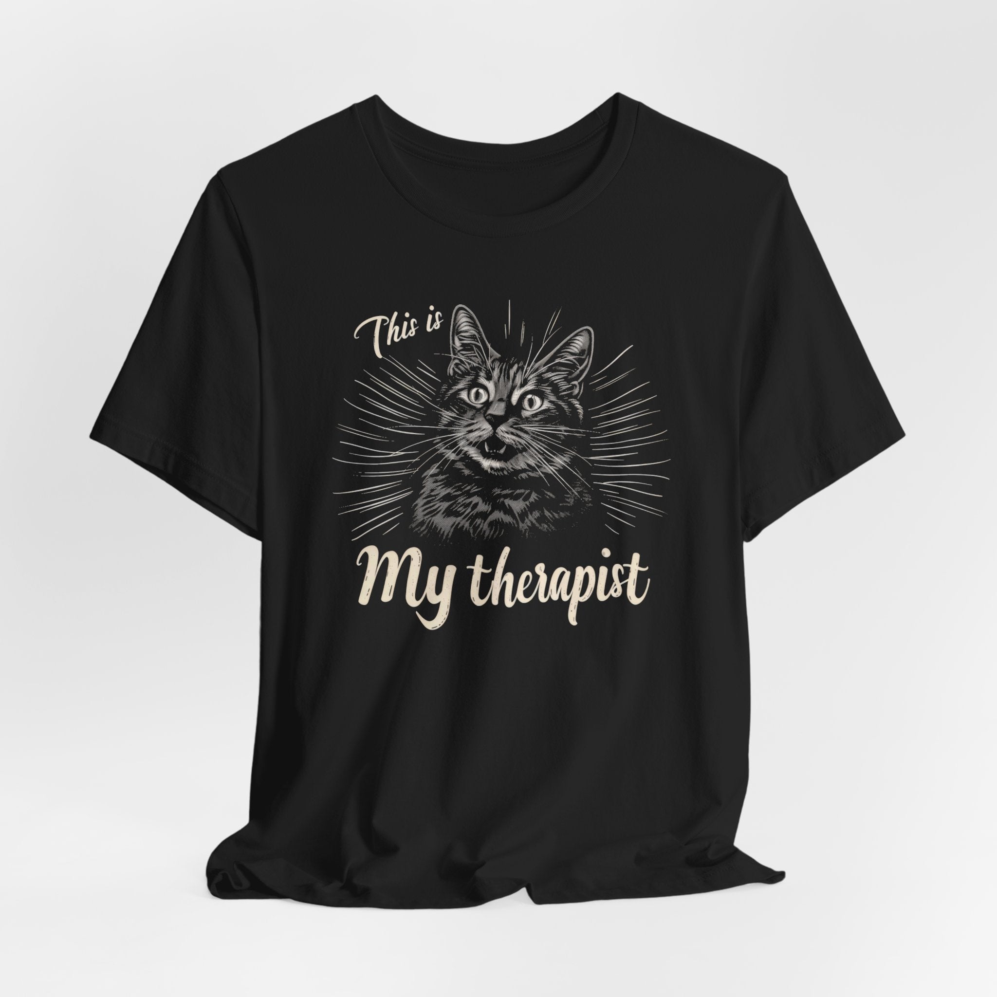This Is My Therapist Cat Shirt Funny Cat Lover Tee