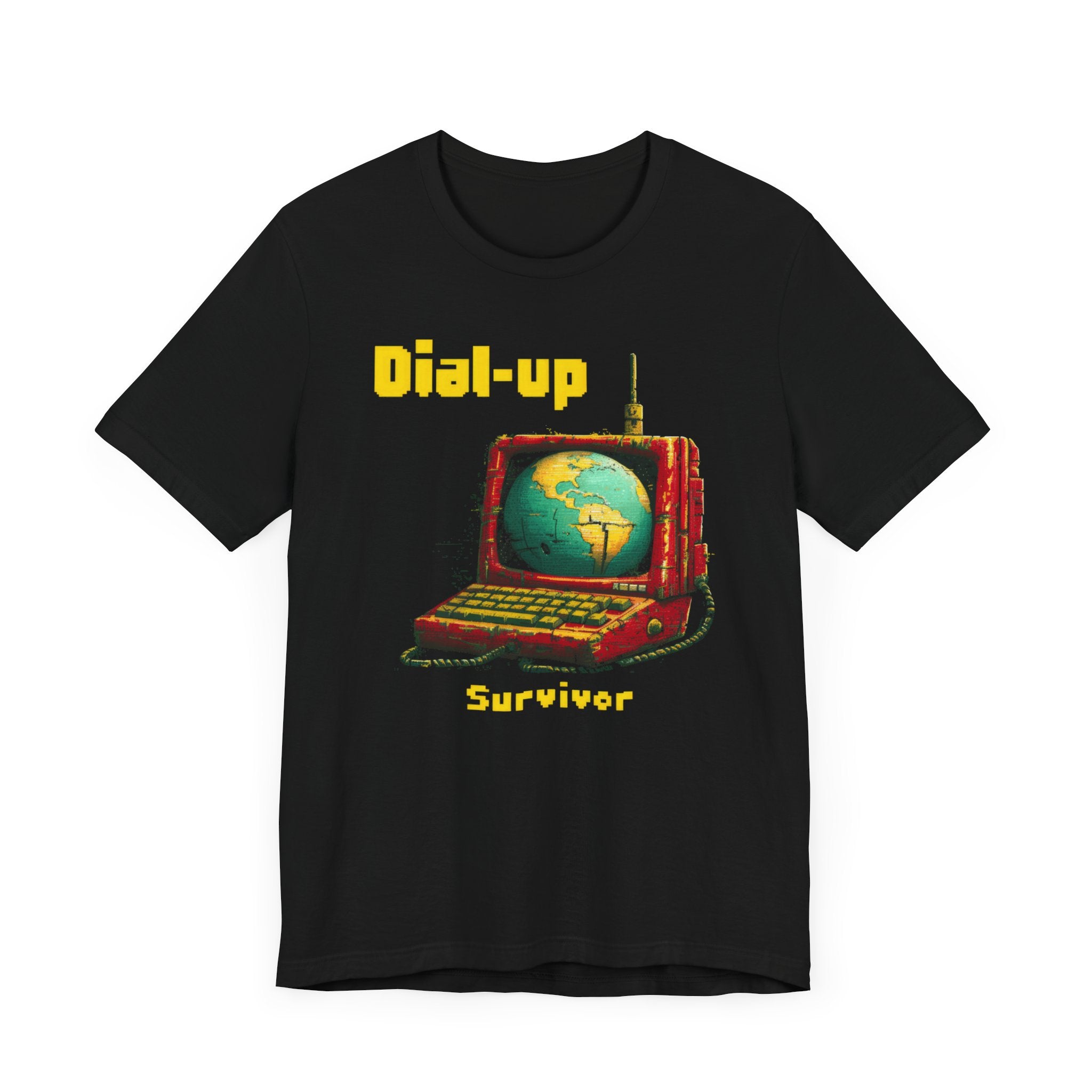 Dial-Up Survivor T-Shirt Retro Internet Graphic Tee