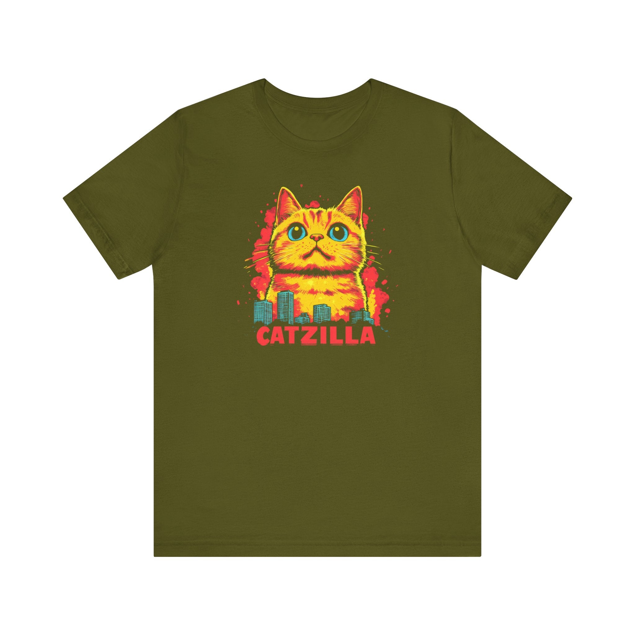 Catzilla Cute Chaos T-Shirt Adorable Cat City Design