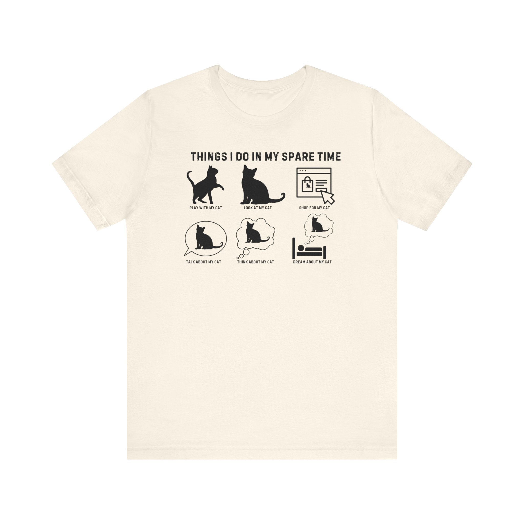 Funny Cat Lover T-Shirt Spare Time Activities