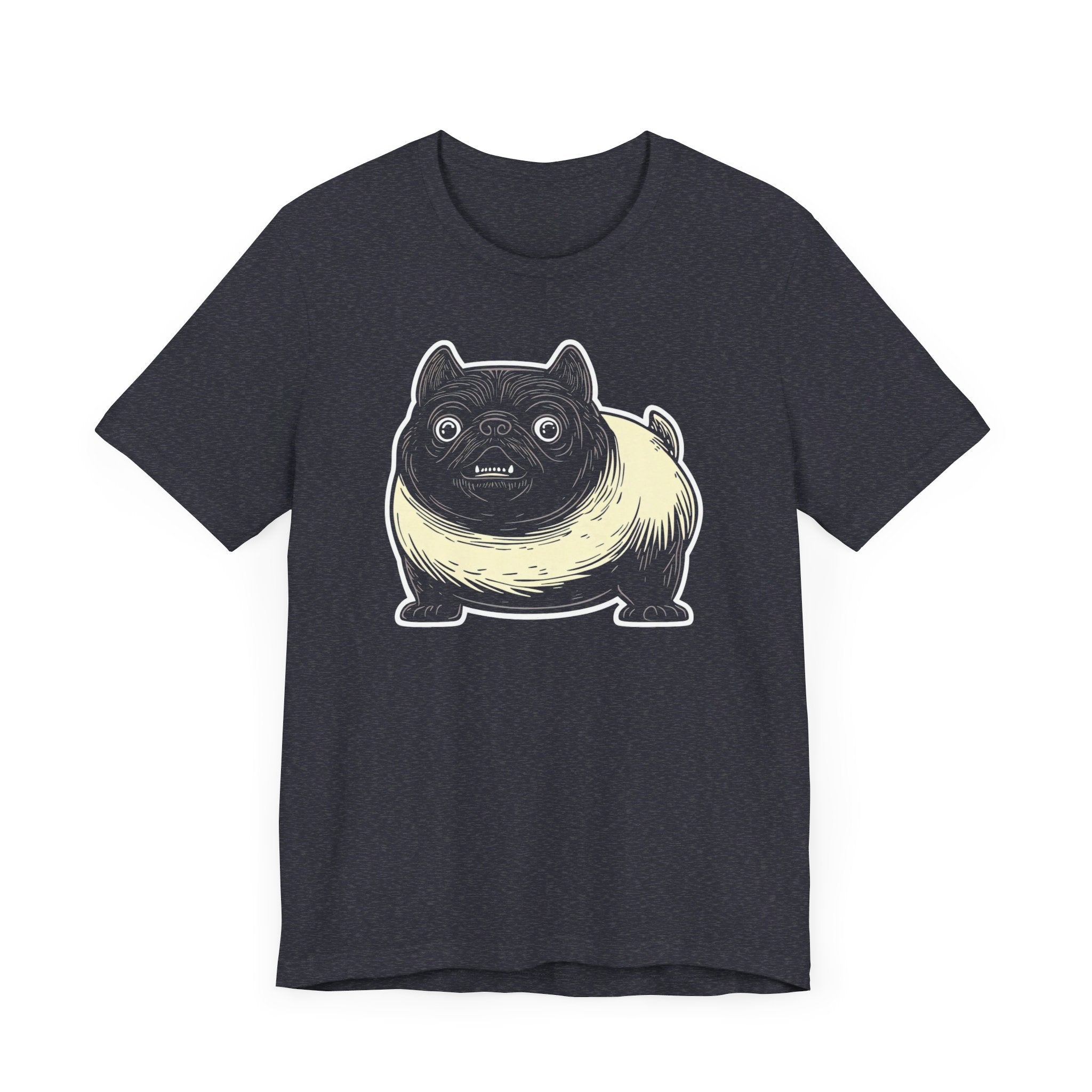 Cute Chubby Pug T-Shirt – Adorable Cartoon Pug Tee