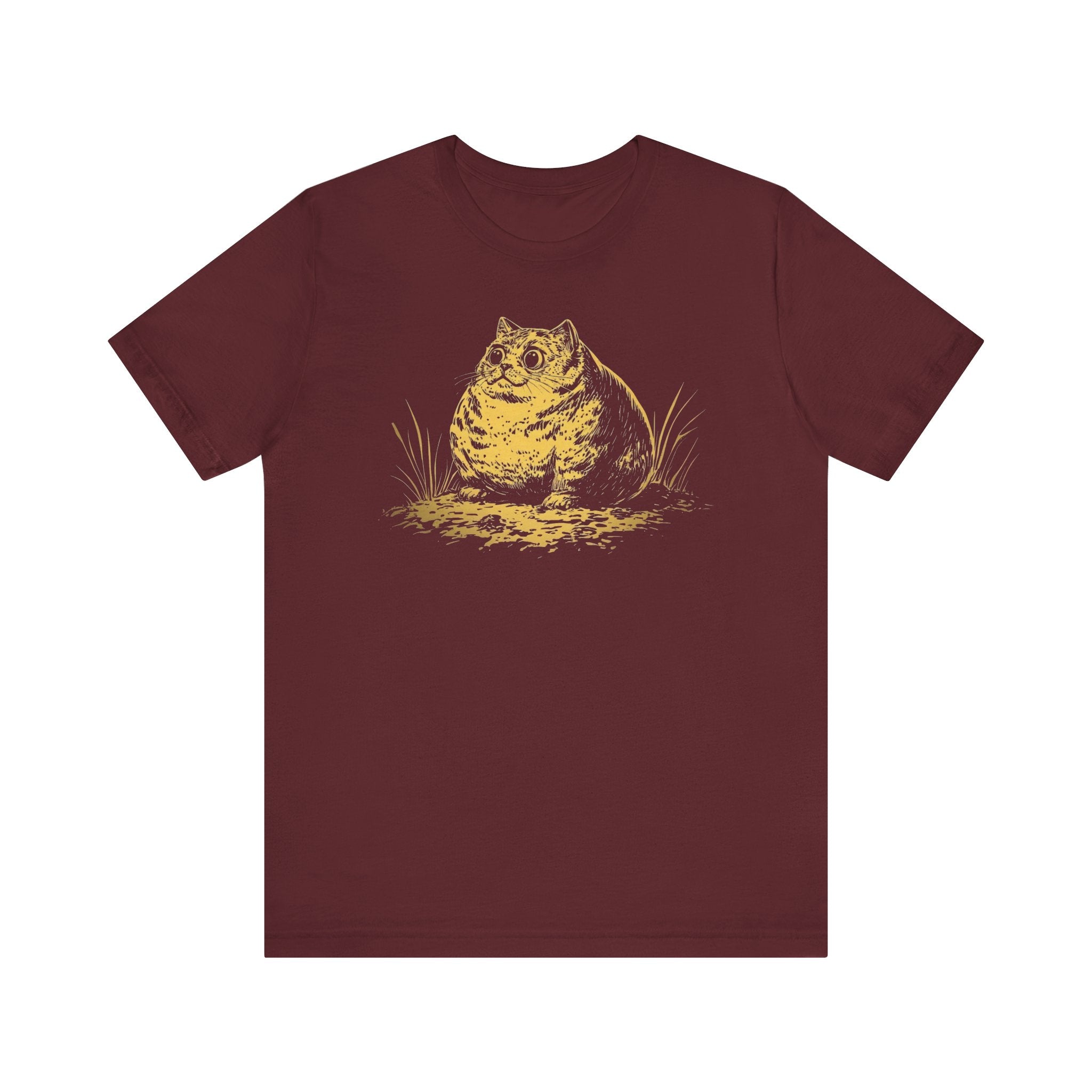 Chubby Cat in the Grass Graphic Tee