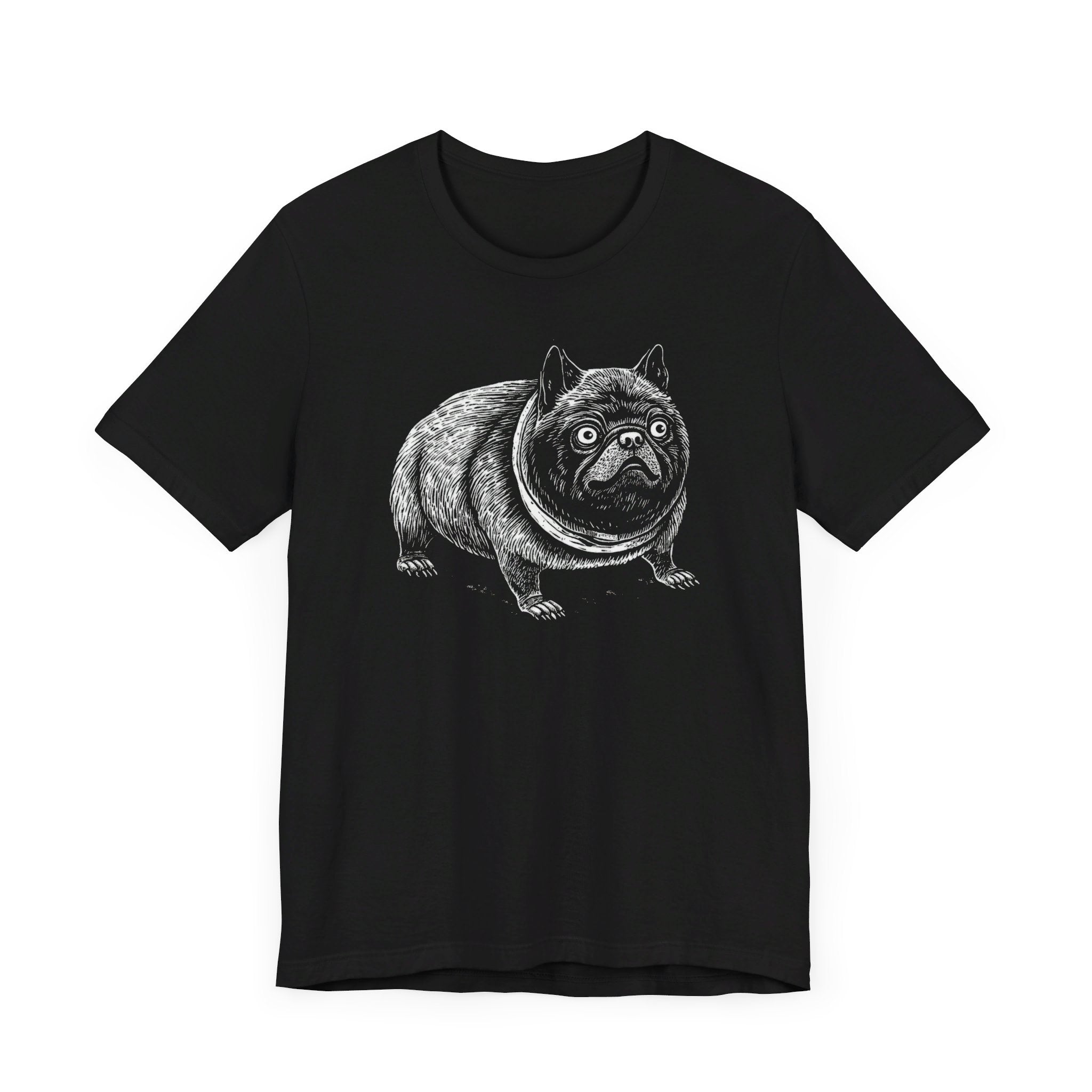 Funny Pug Dog Illustration T-Shirt