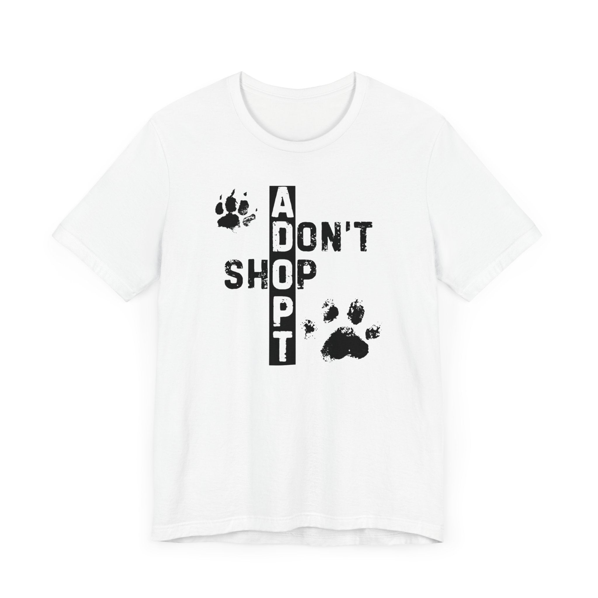 Adopt Don’t Shop T-Shirt - Paw Print Rescue Tee