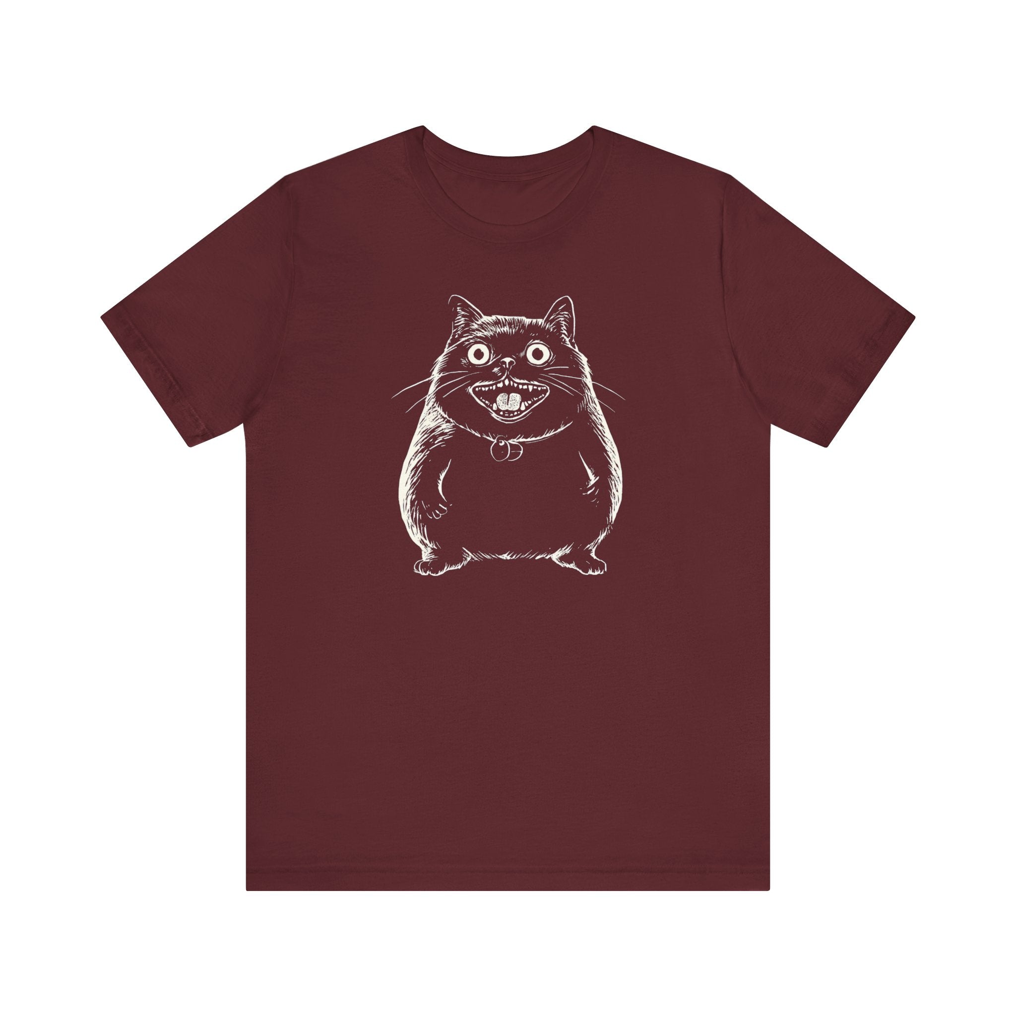 Smiling Chubby Cat T-Shirt – Funny and Quirky Cat Lover Tee