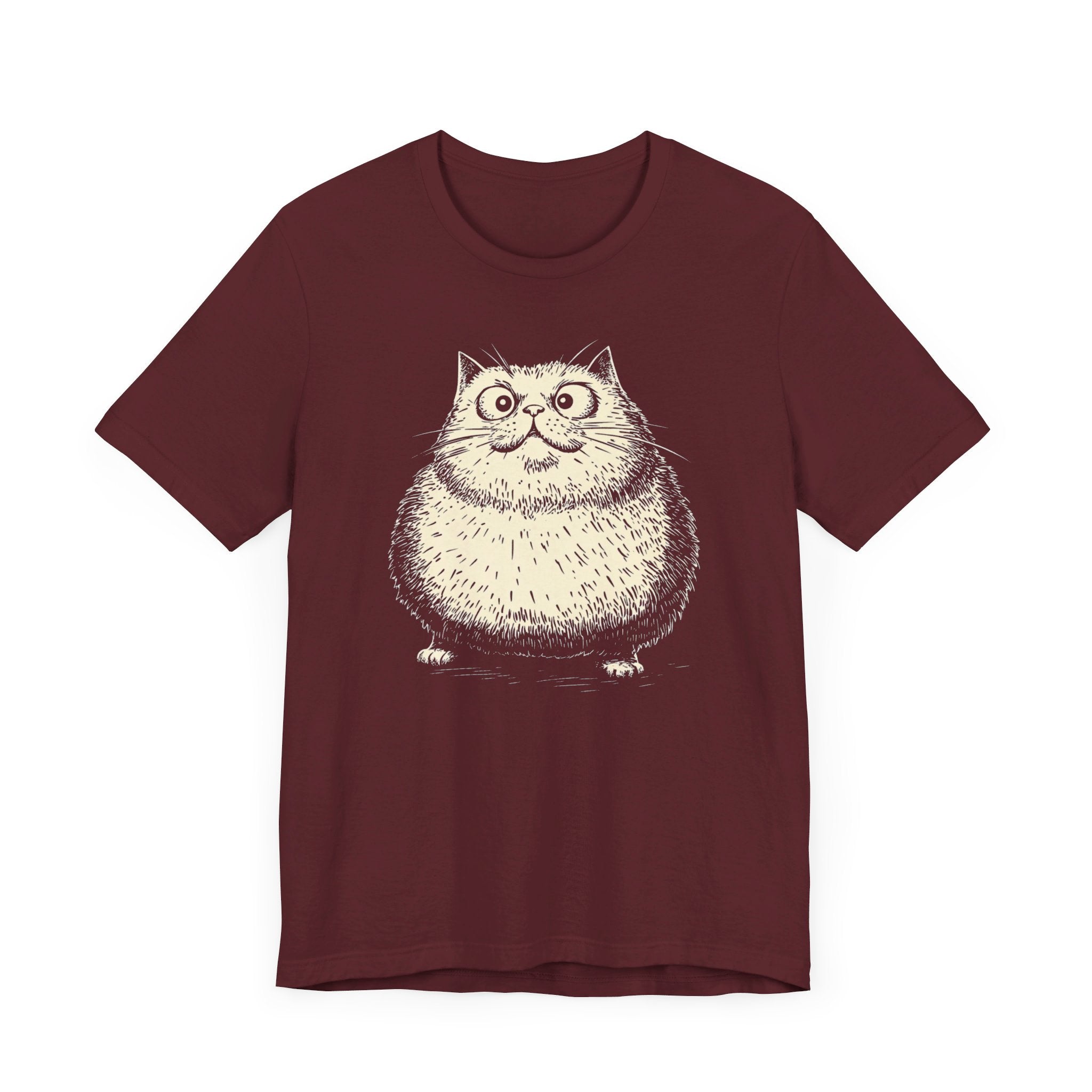 Adorable Chonky Cat T-Shirt Cute Cartoon Cat Design