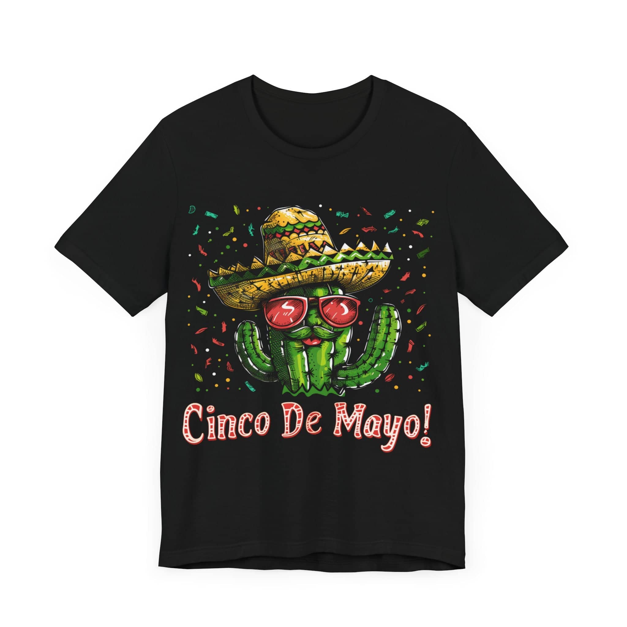 Desert Fiesta - 'Cinco De Mayo!' Cactus Celebration T-Shirt Unisex Jersey Short Sleeve Tee