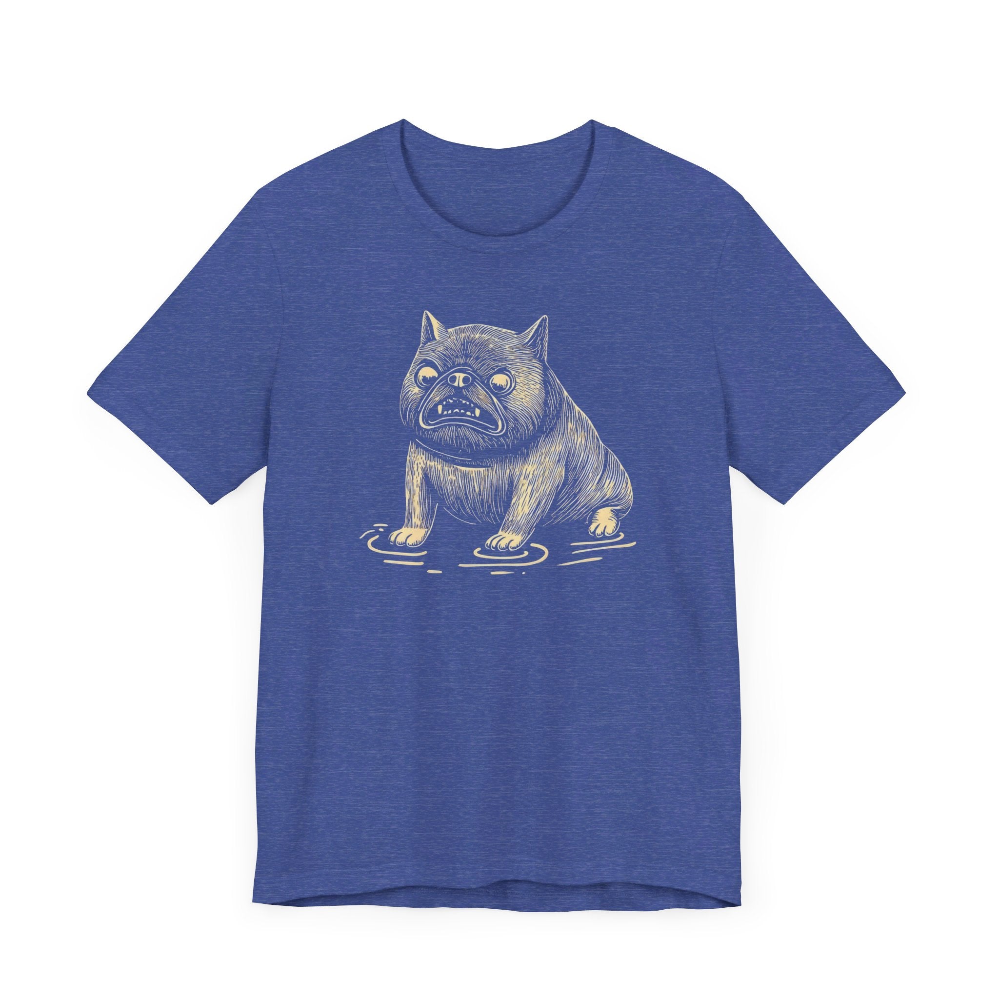 Grumpy Bulldog in a Puddle T-Shirt