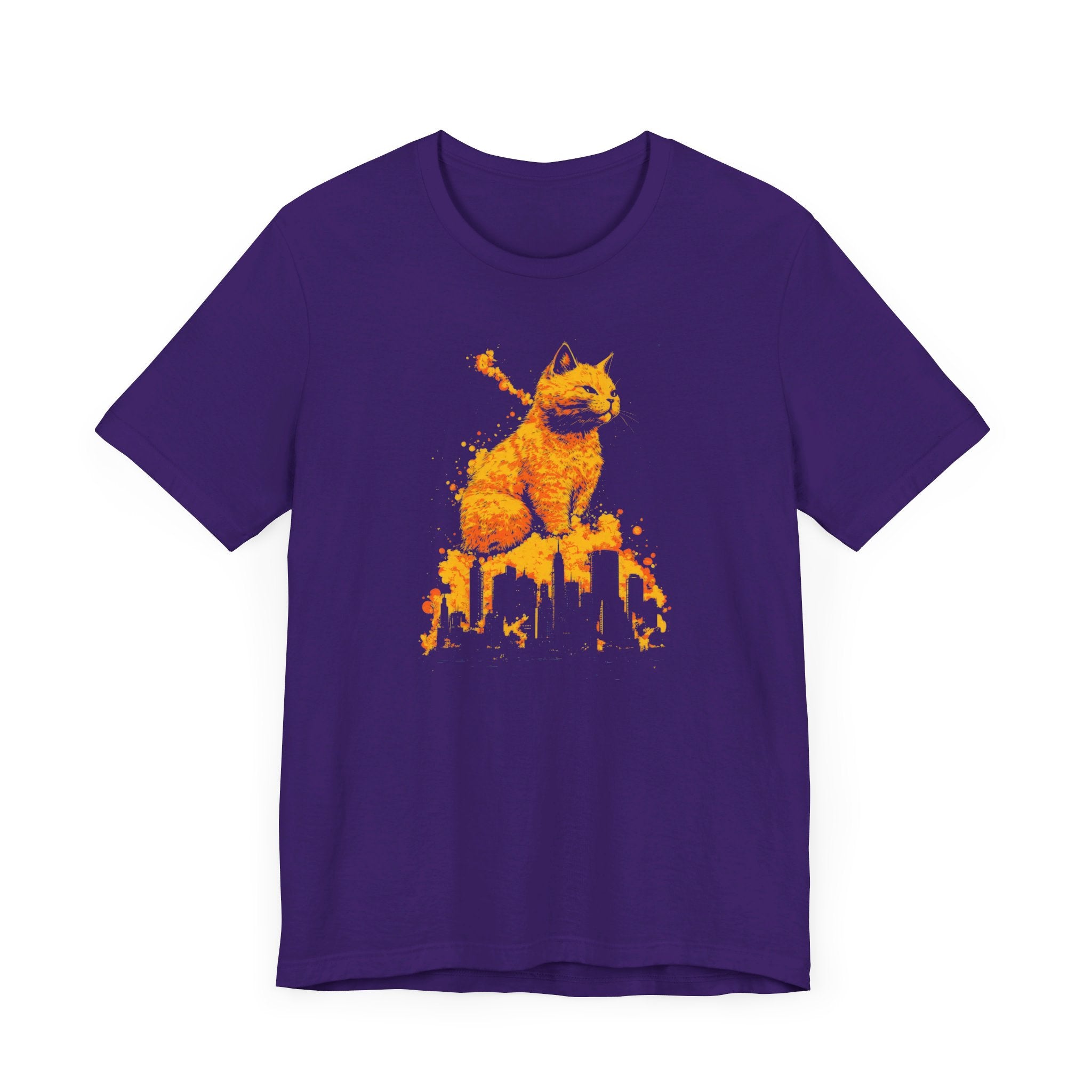 Catzilla Blazing Fury T-Shirt Giant Cat City Fire Design