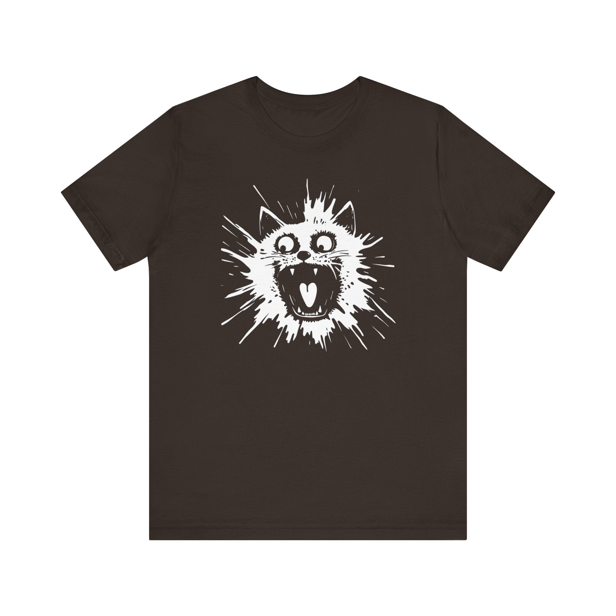 Yowling Cat Burst T-Shirt Funny Cat Lover Tee