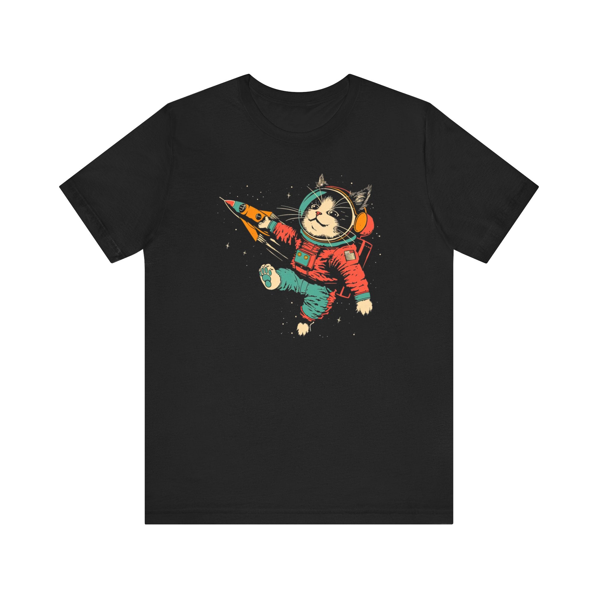 Rocket Cat T-Shirt - Cosmic Adventure Feline Graphic Tee