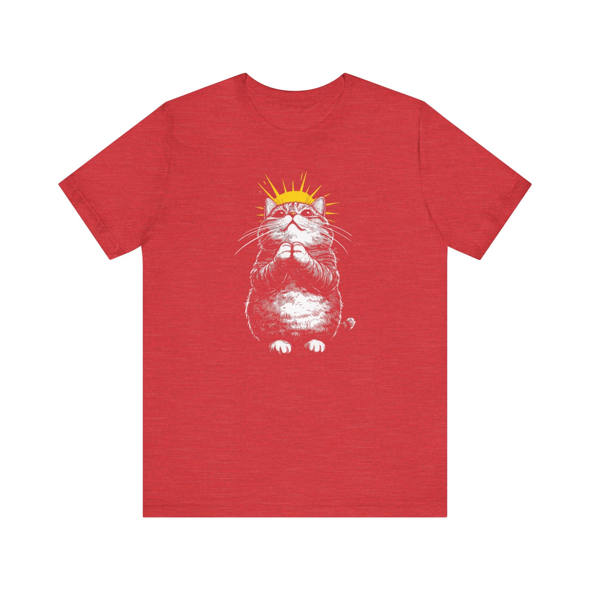 Praying Cat Halo T-Shirt Chonky Cat Lover Tee