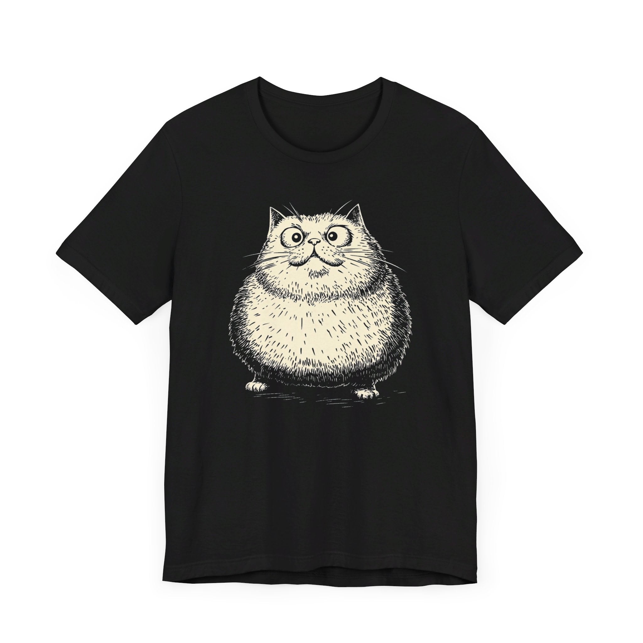 Adorable Chonky Cat T-Shirt Cute Cartoon Cat Design